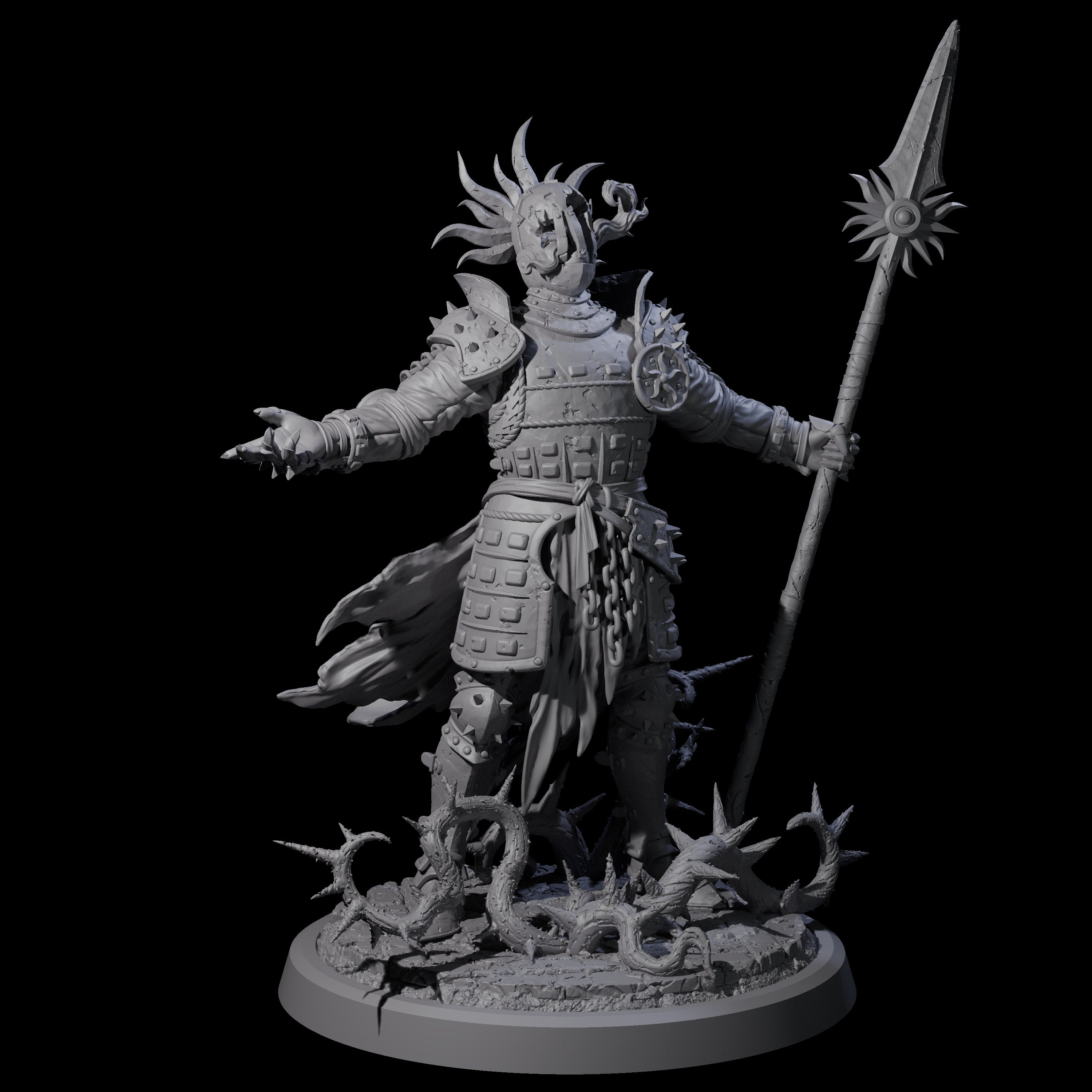 Well Trained Fire Elemental Myrmidon B Miniature for Dungeons and Dragons, Pathfinder or other TTRPGs