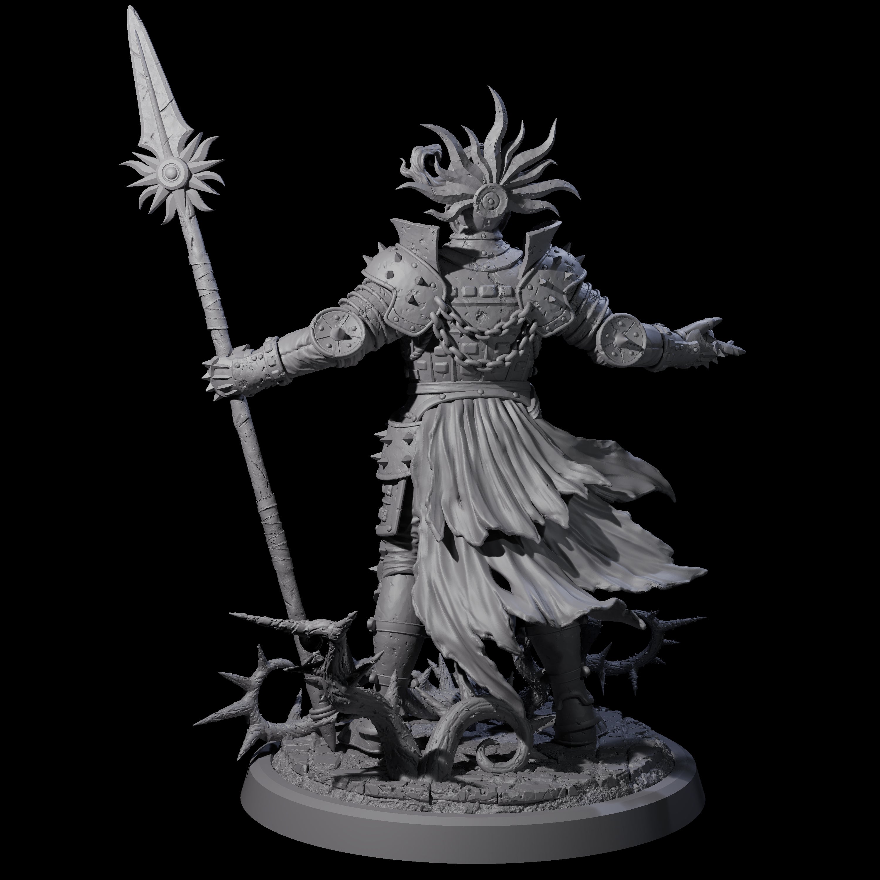 Well Trained Fire Elemental Myrmidon B Miniature for Dungeons and Dragons, Pathfinder or other TTRPGs