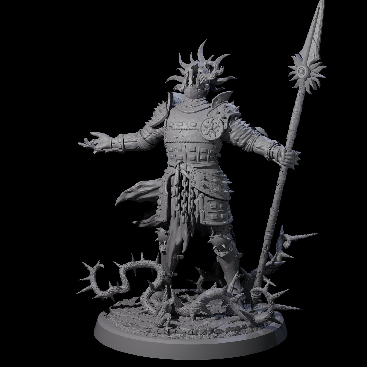 Well Trained Fire Elemental Myrmidon B Miniature for Dungeons and Dragons, Pathfinder or other TTRPGs