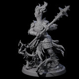 Well Trained Fire Elemental Myrmidon C Miniature for Dungeons and Dragons, Pathfinder or other TTRPGs