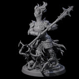 Well Trained Fire Elemental Myrmidon C Miniature for Dungeons and Dragons, Pathfinder or other TTRPGs