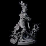 Well Trained Fire Elemental Myrmidon C Miniature for Dungeons and Dragons, Pathfinder or other TTRPGs