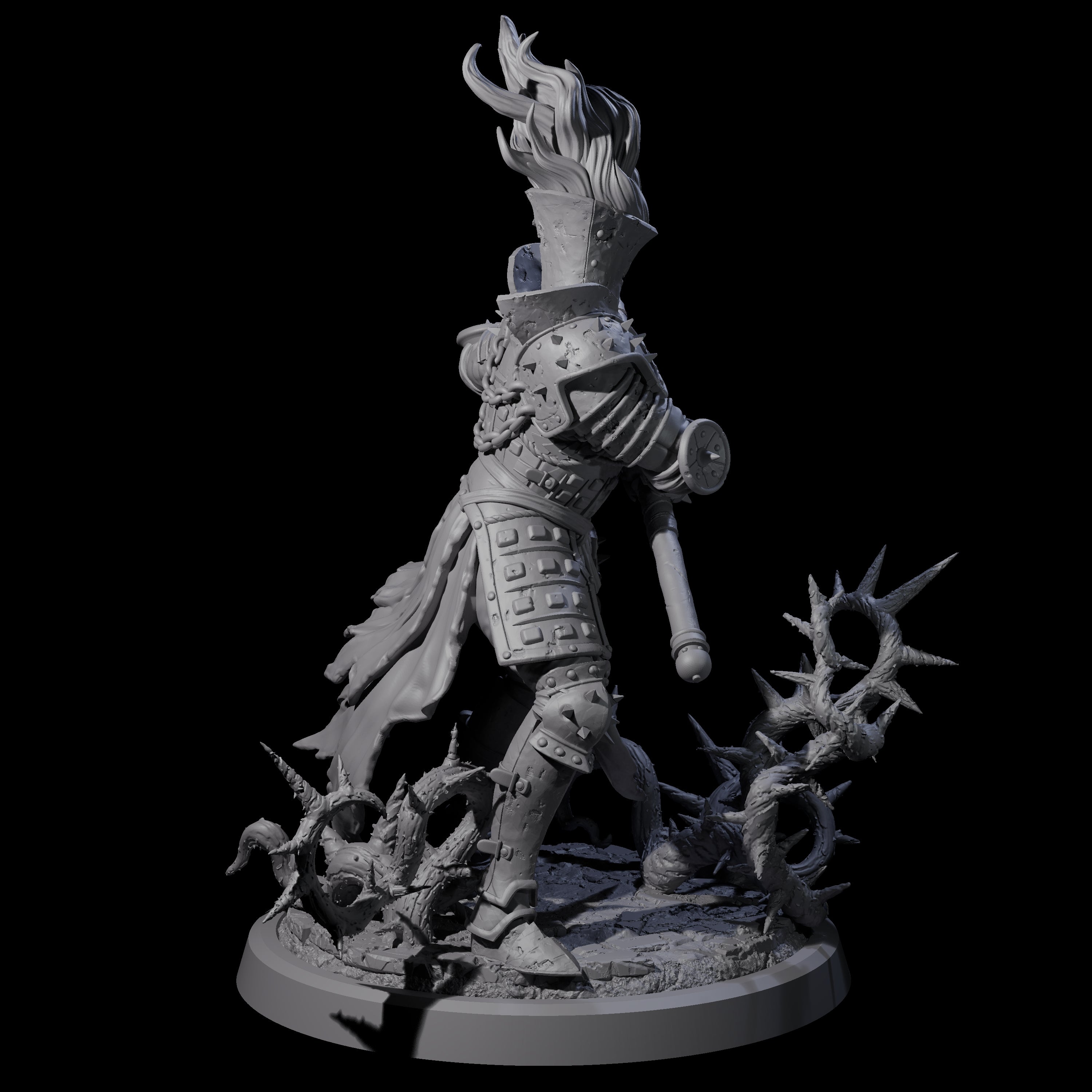 Well Trained Fire Elemental Myrmidon C Miniature for Dungeons and Dragons, Pathfinder or other TTRPGs