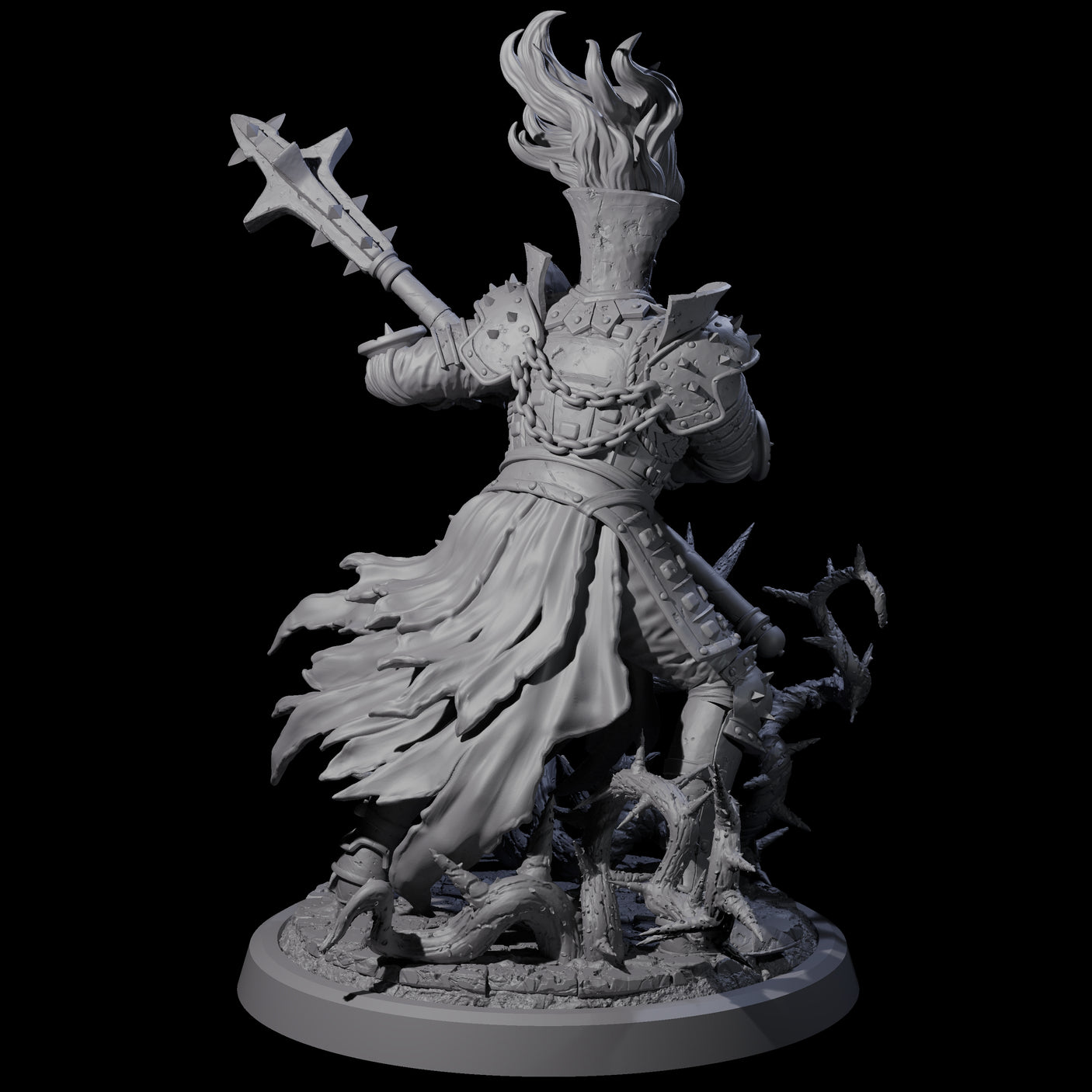 Well Trained Fire Elemental Myrmidon C Miniature for Dungeons and Dragons, Pathfinder or other TTRPGs
