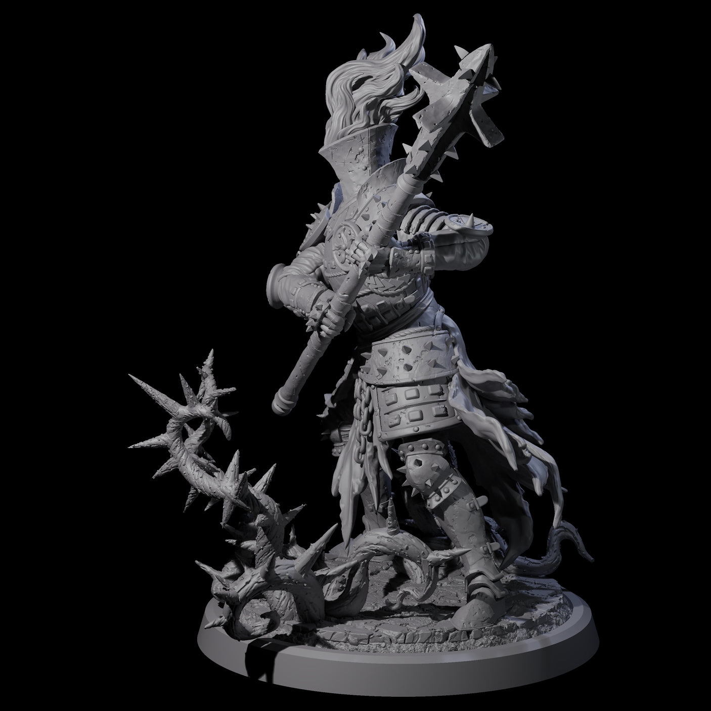 Well Trained Fire Elemental Myrmidon C Miniature for Dungeons and Dragons, Pathfinder or other TTRPGs