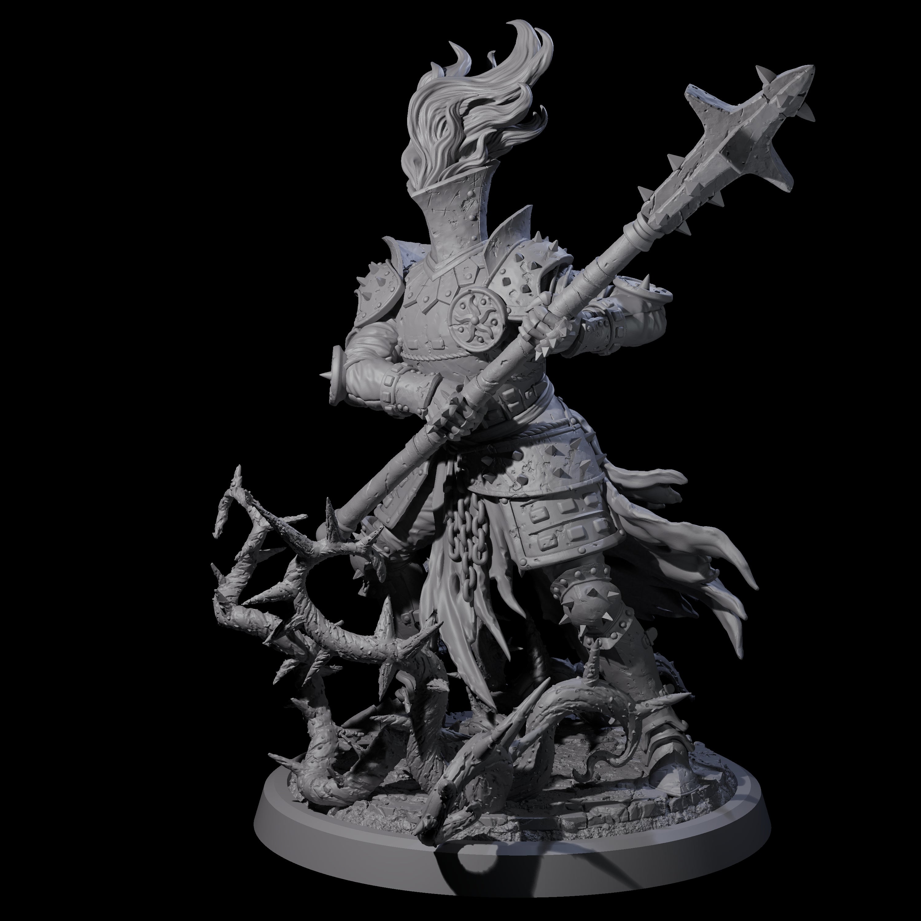 Well Trained Fire Elemental Myrmidon C Miniature for Dungeons and Dragons, Pathfinder or other TTRPGs