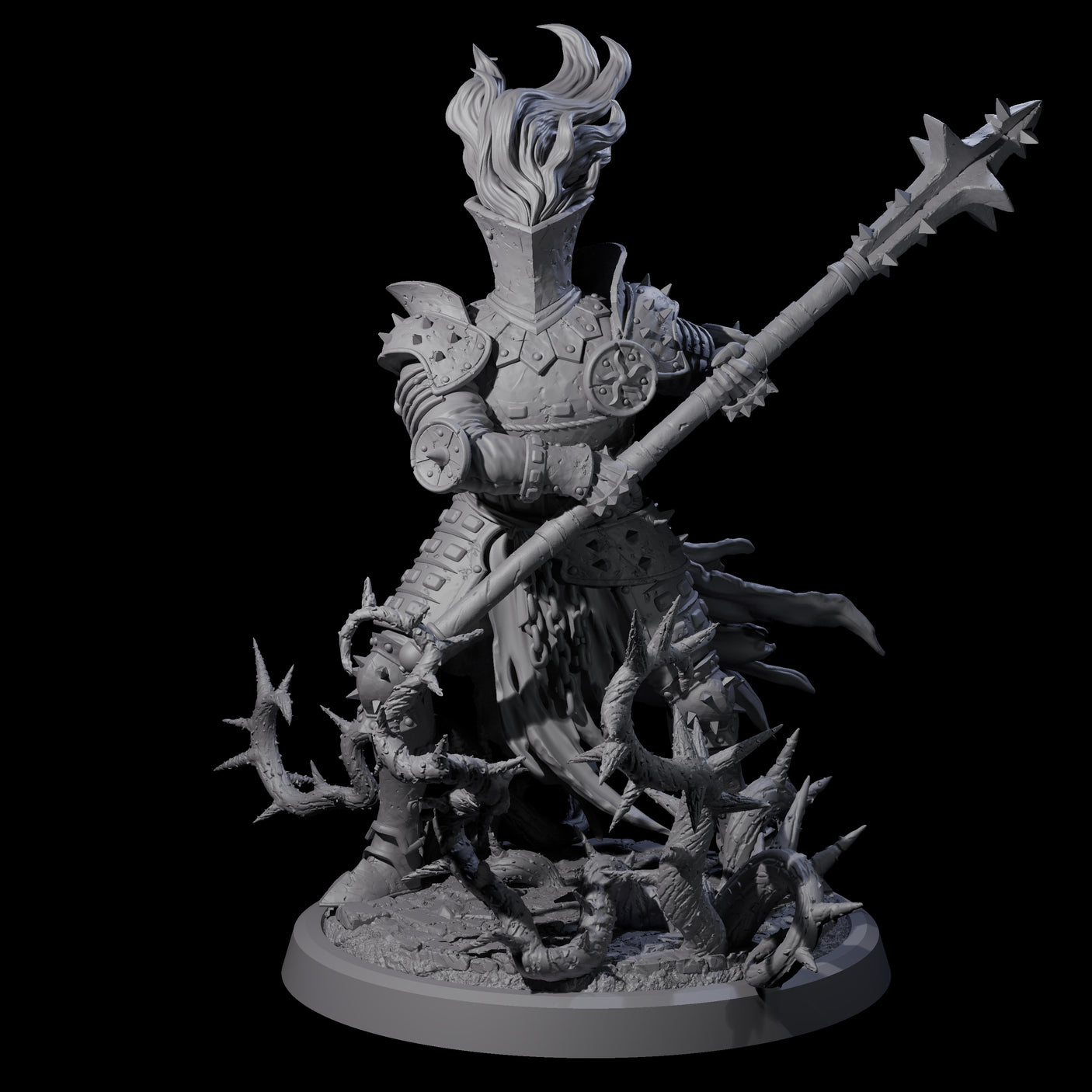 Well Trained Fire Elemental Myrmidon C Miniature for Dungeons and Dragons, Pathfinder or other TTRPGs