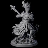 Well Trained Fire Elemental Myrmidon C Miniature for Dungeons and Dragons, Pathfinder or other TTRPGs