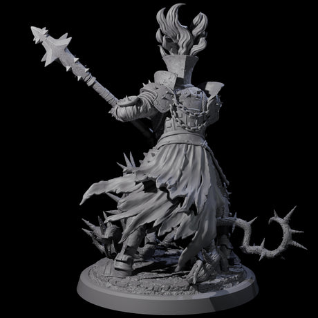 Well Trained Fire Elemental Myrmidon C Miniature for Dungeons and Dragons, Pathfinder or other TTRPGs