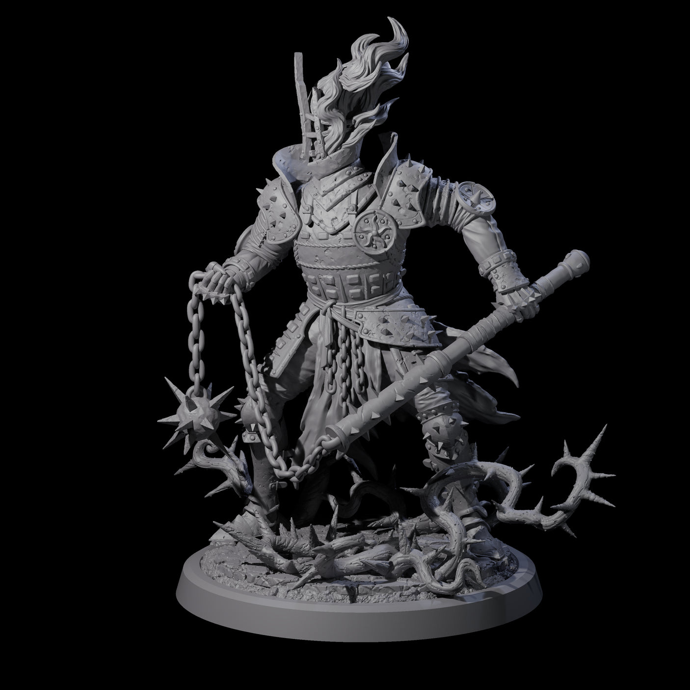 Well Trained Fire Elemental Myrmidon D Miniature for Dungeons and Dragons, Pathfinder or other TTRPGs