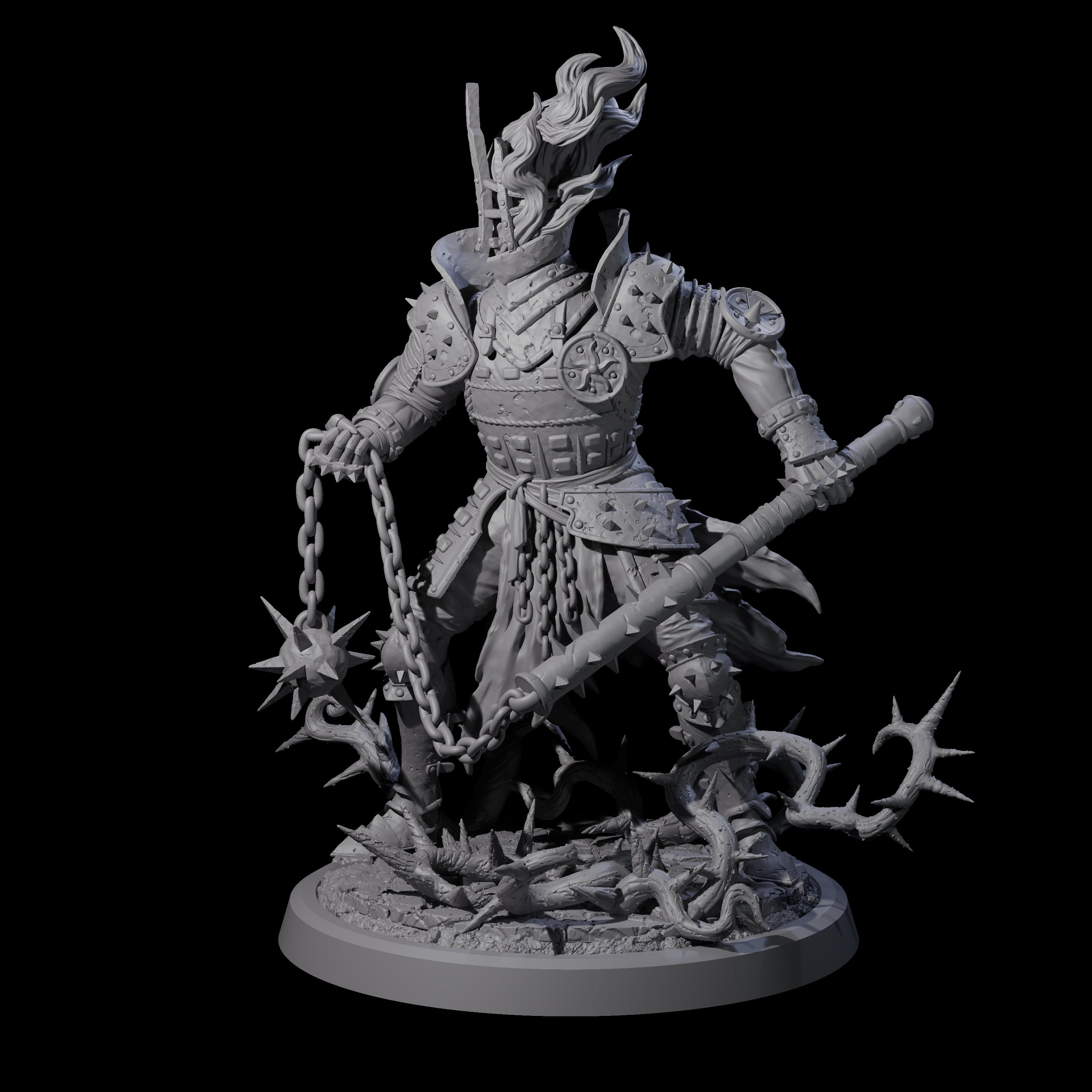 Well Trained Fire Elemental Myrmidon D Miniature for Dungeons and Dragons, Pathfinder or other TTRPGs