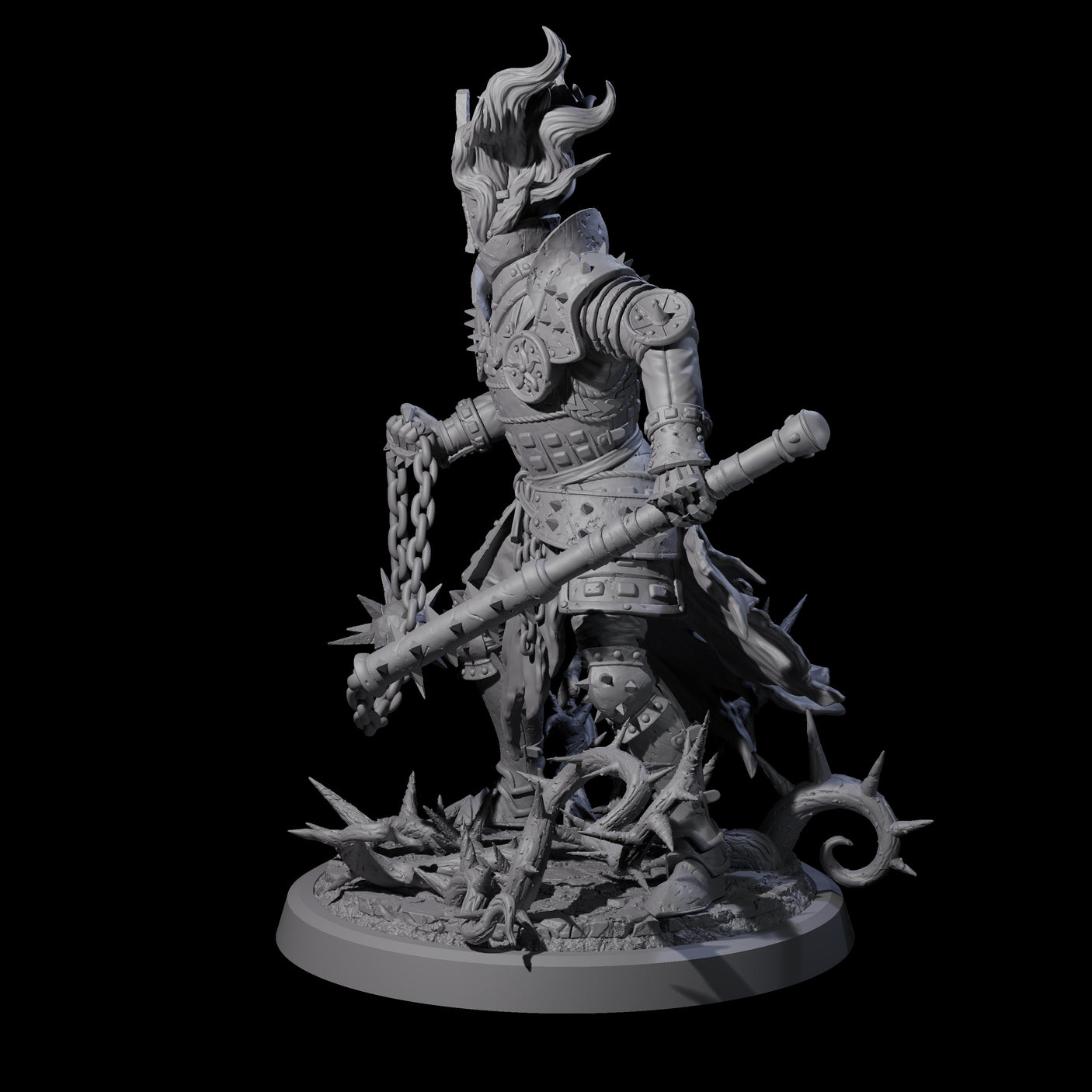 Well Trained Fire Elemental Myrmidon D Miniature for Dungeons and Dragons, Pathfinder or other TTRPGs