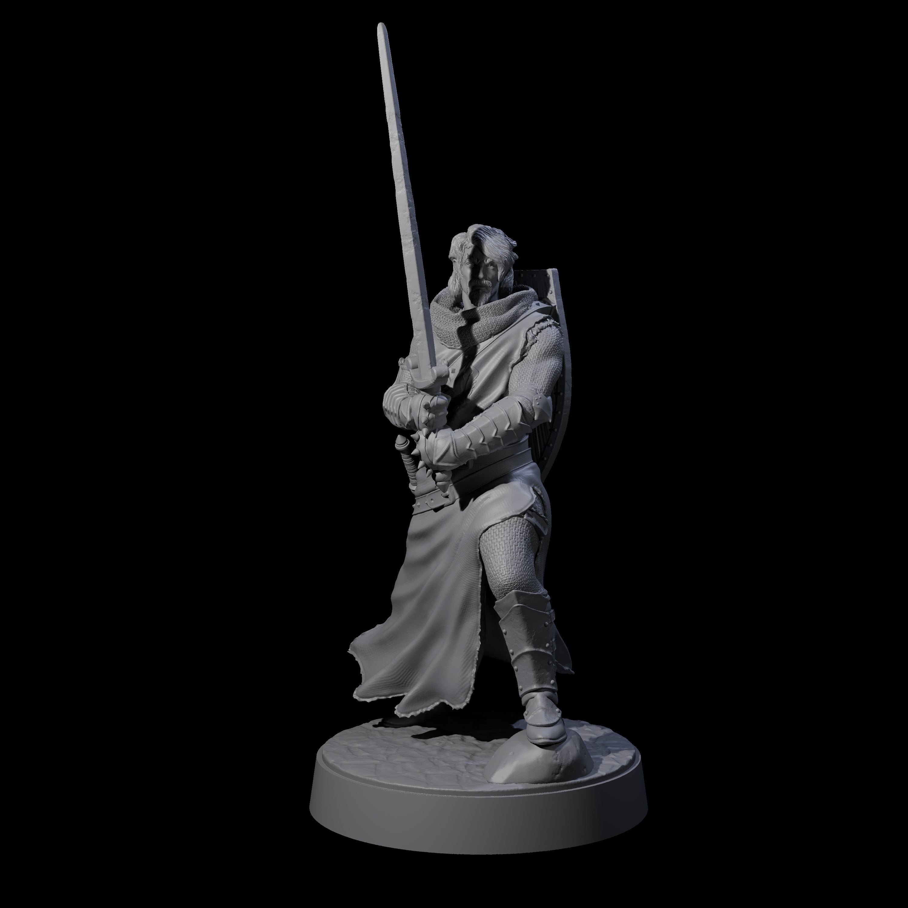 Well Travelled Knight Miniature for Dungeons and Dragons, Pathfinder or other TTRPGs