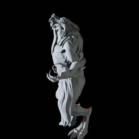 Werewolf B Miniature for Dungeons and Dragons, Pathfinder or other TTRPGs