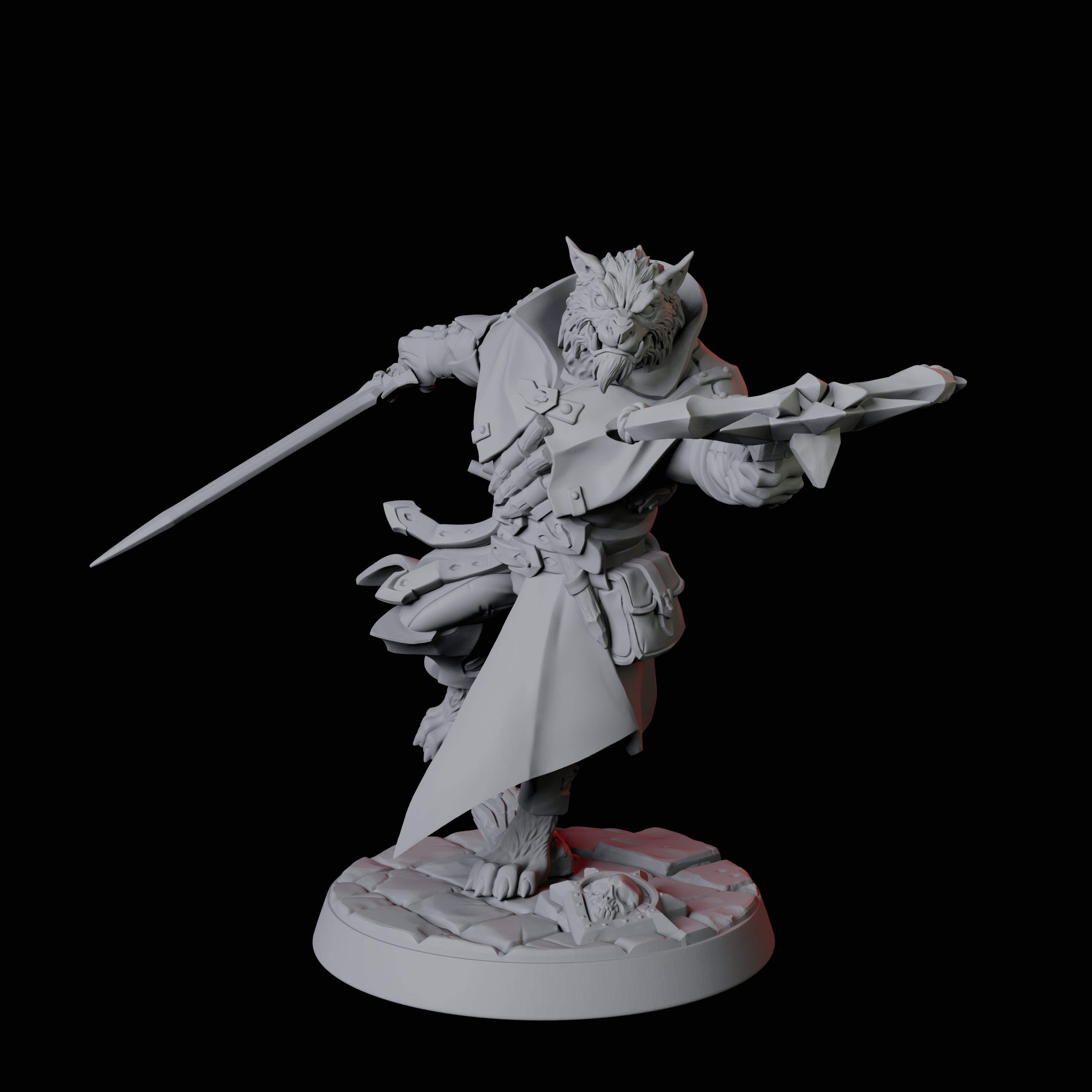 Werewolf Vampire Hunter A Miniature for Dungeons and Dragons, Pathfinder or other TTRPGs