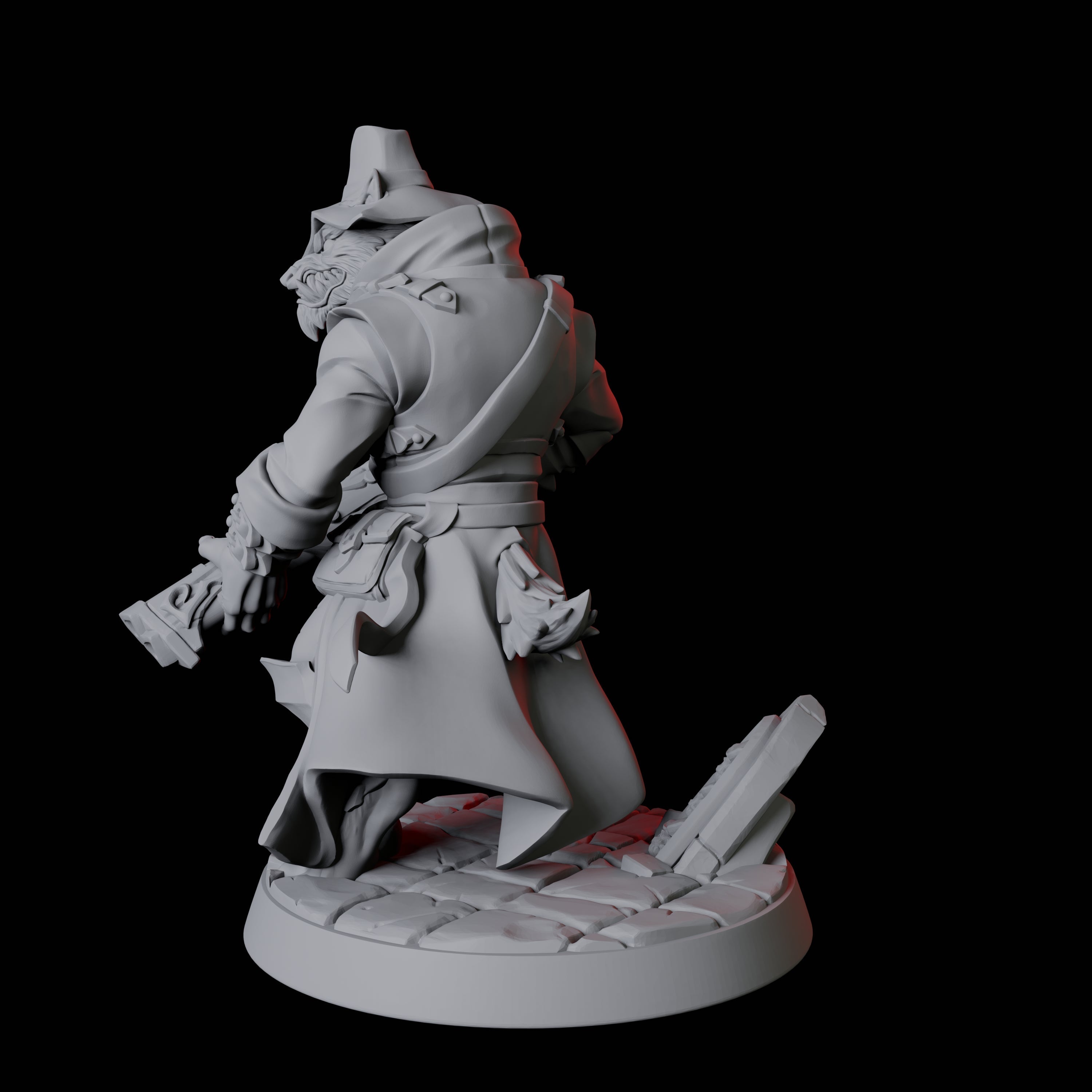 Werewolf Vampire Hunter B Miniature for Dungeons and Dragons, Pathfinder or other TTRPGs