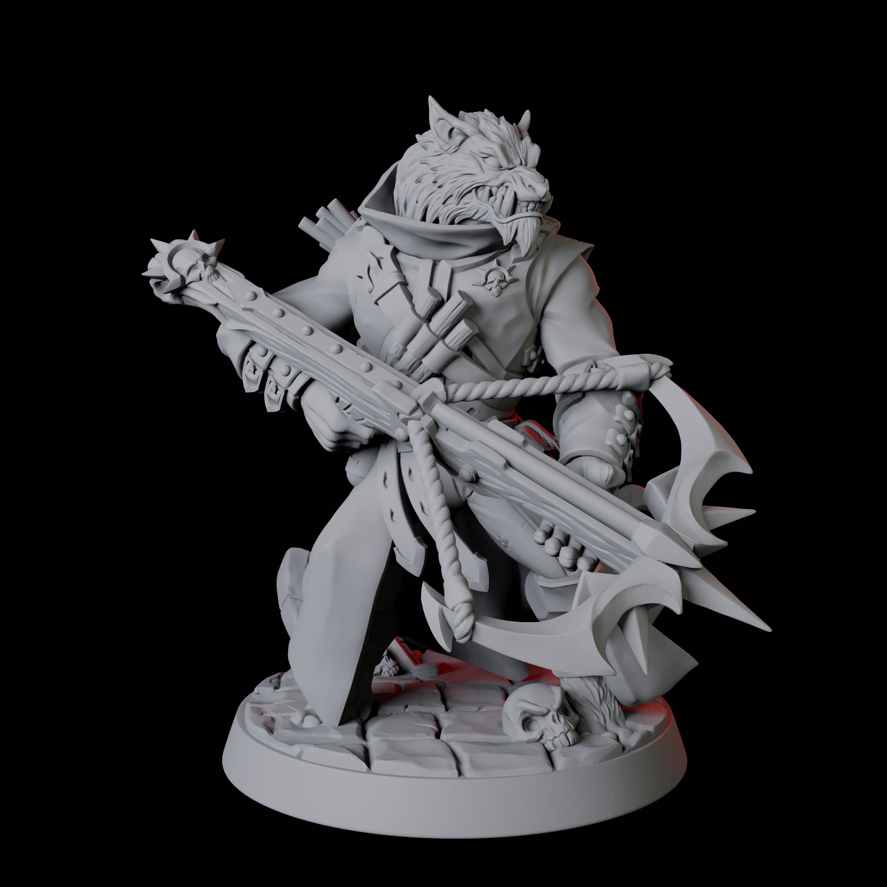 Werewolf Vampire Hunter B Miniature for Dungeons and Dragons, Pathfinder or other TTRPGs