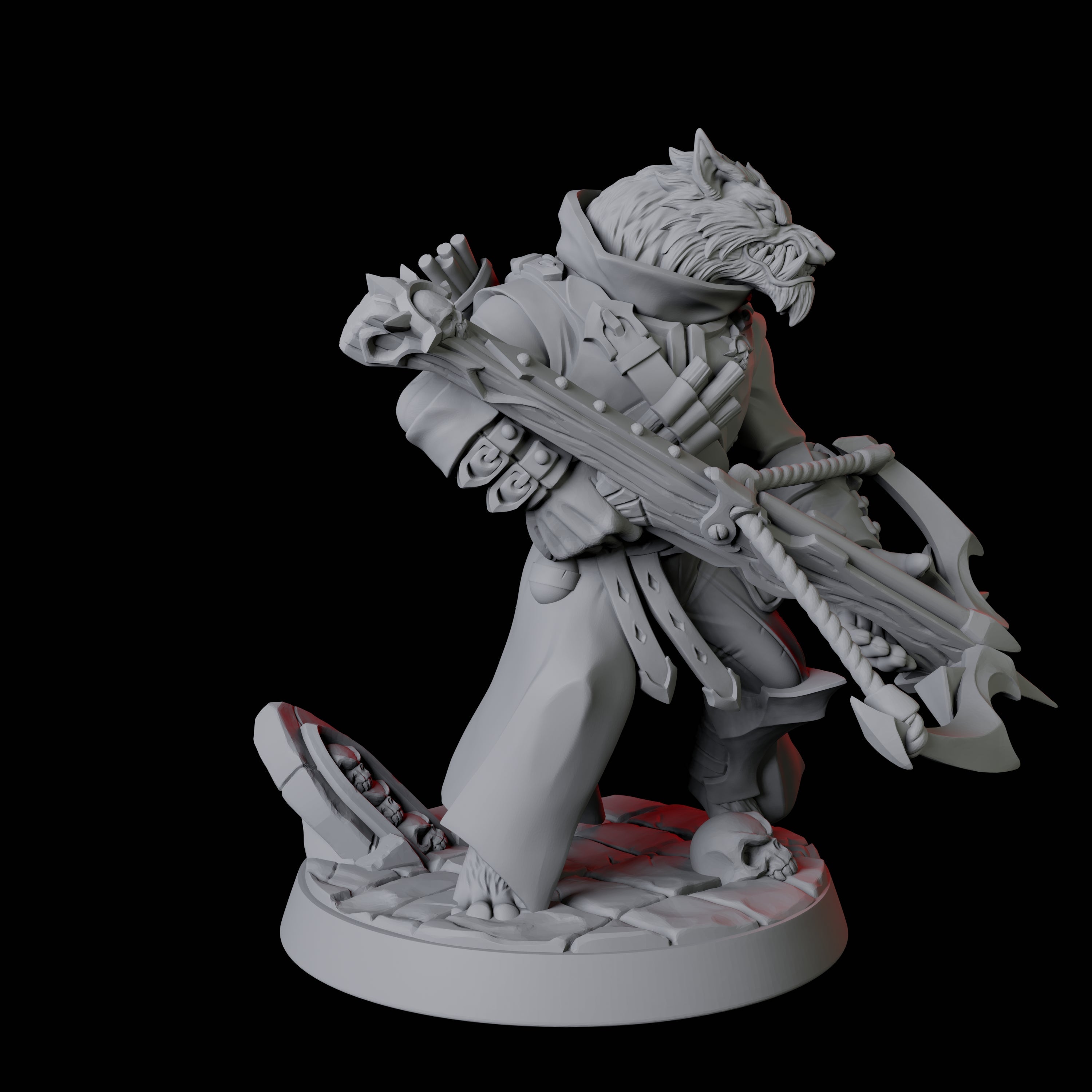 Werewolf Vampire Hunter B Miniature for Dungeons and Dragons, Pathfinder or other TTRPGs