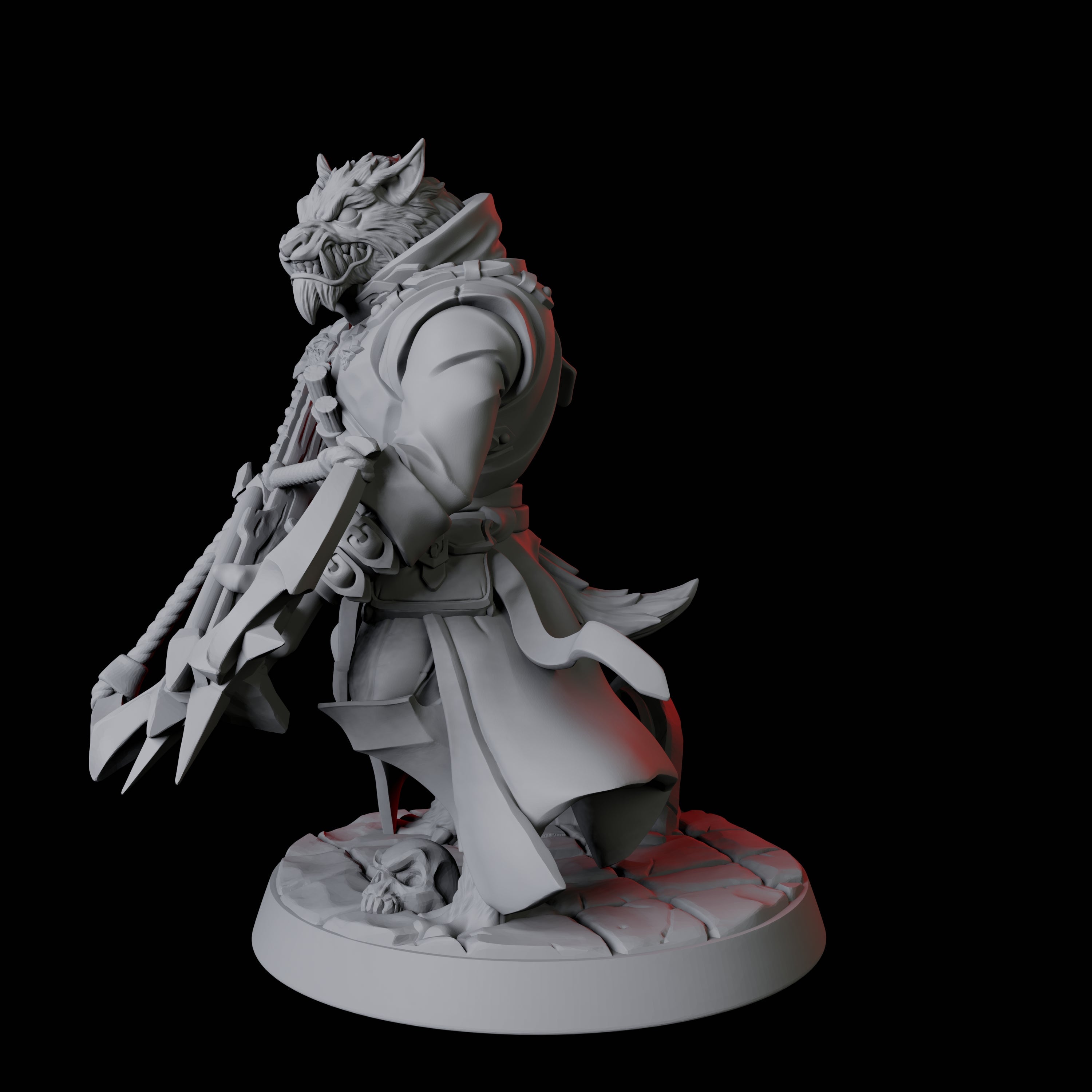 Werewolf Vampire Hunter B Miniature for Dungeons and Dragons, Pathfinder or other TTRPGs