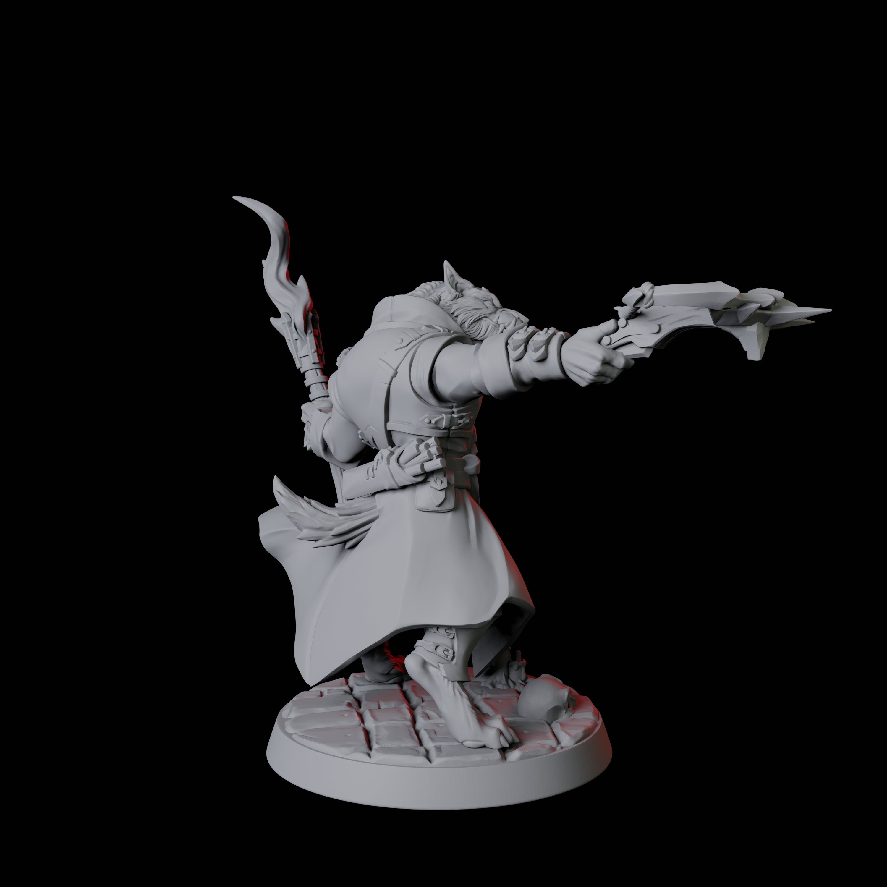 Werewolf Vampire Hunter C Miniature for Dungeons and Dragons, Pathfinder or other TTRPGs