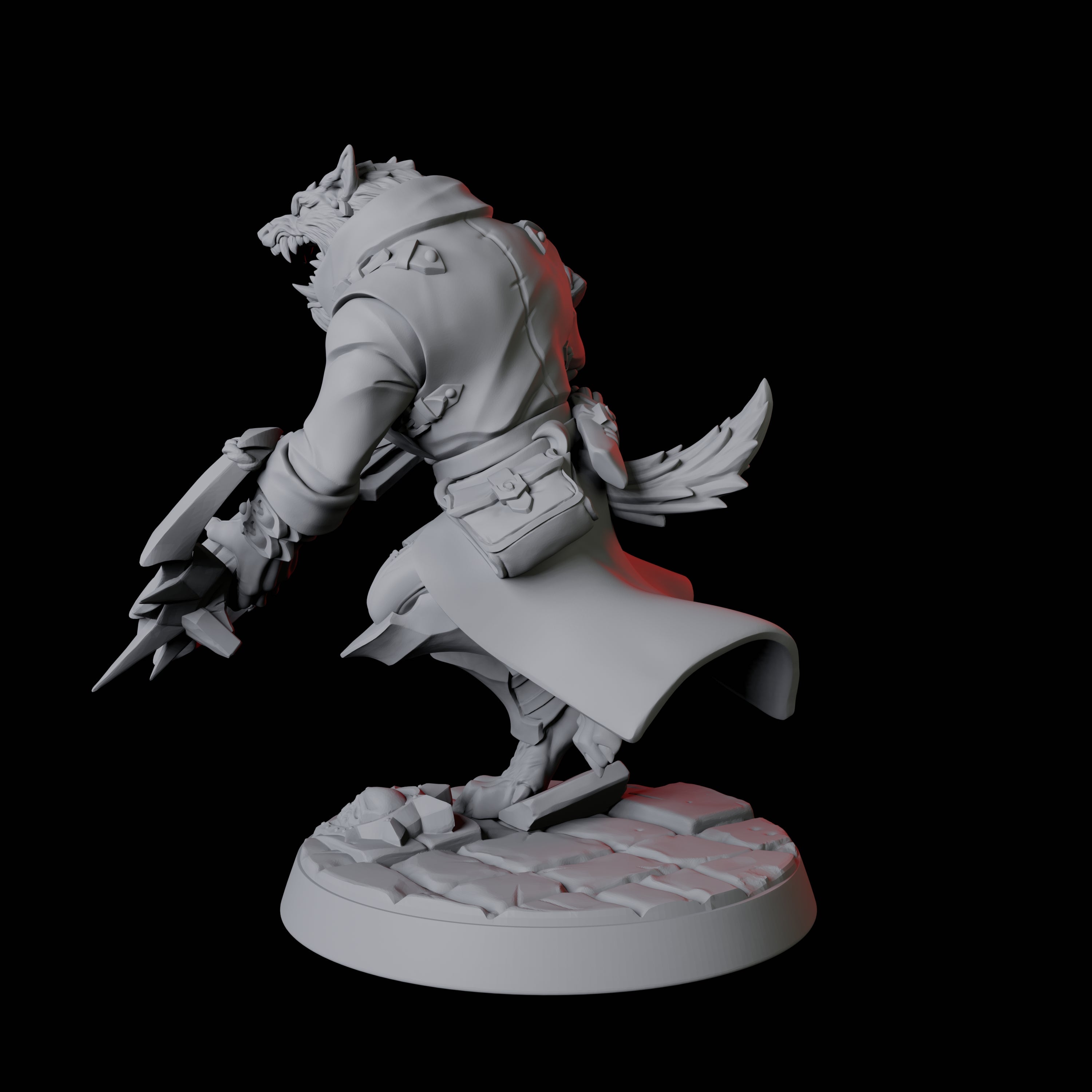 Werewolf Vampire Hunter D Miniature for Dungeons and Dragons, Pathfinder or other TTRPGs