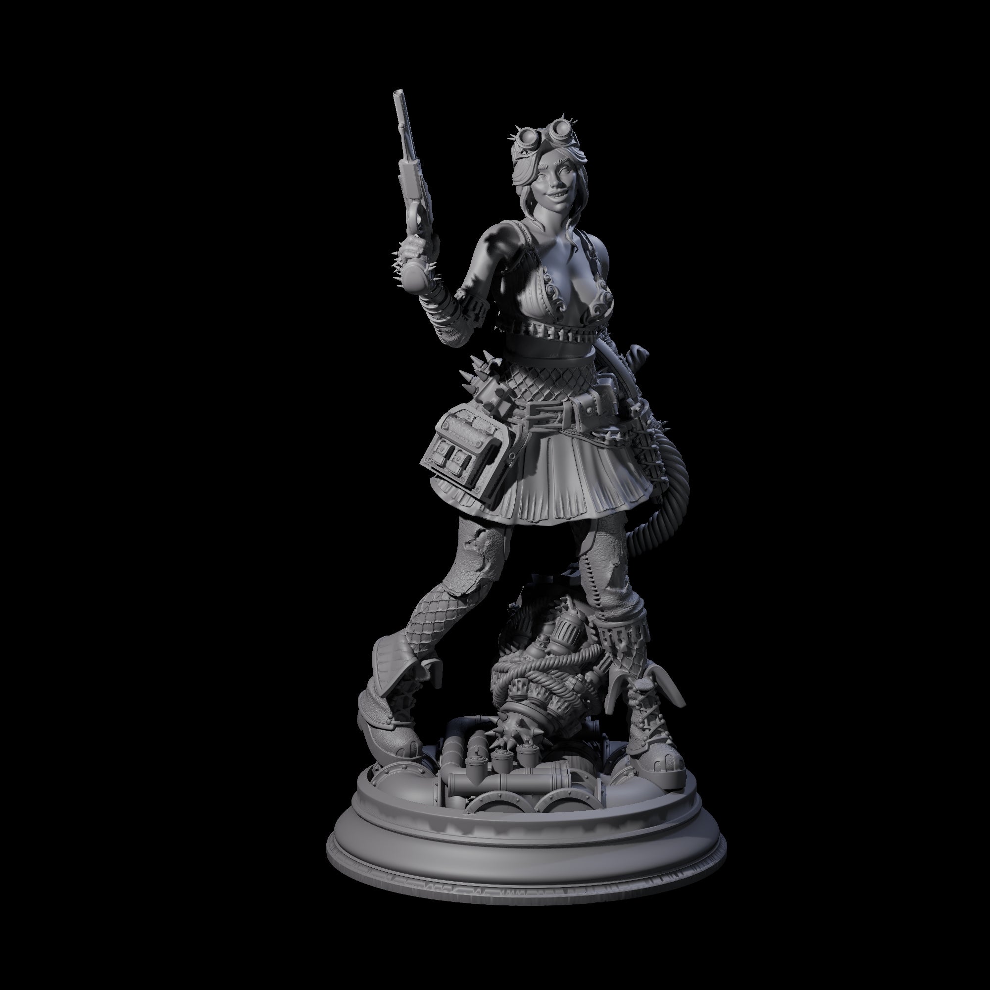 Whimsical Gunslinger Miniature for Dungeons and Dragons, Pathfinder or other TTRPGs