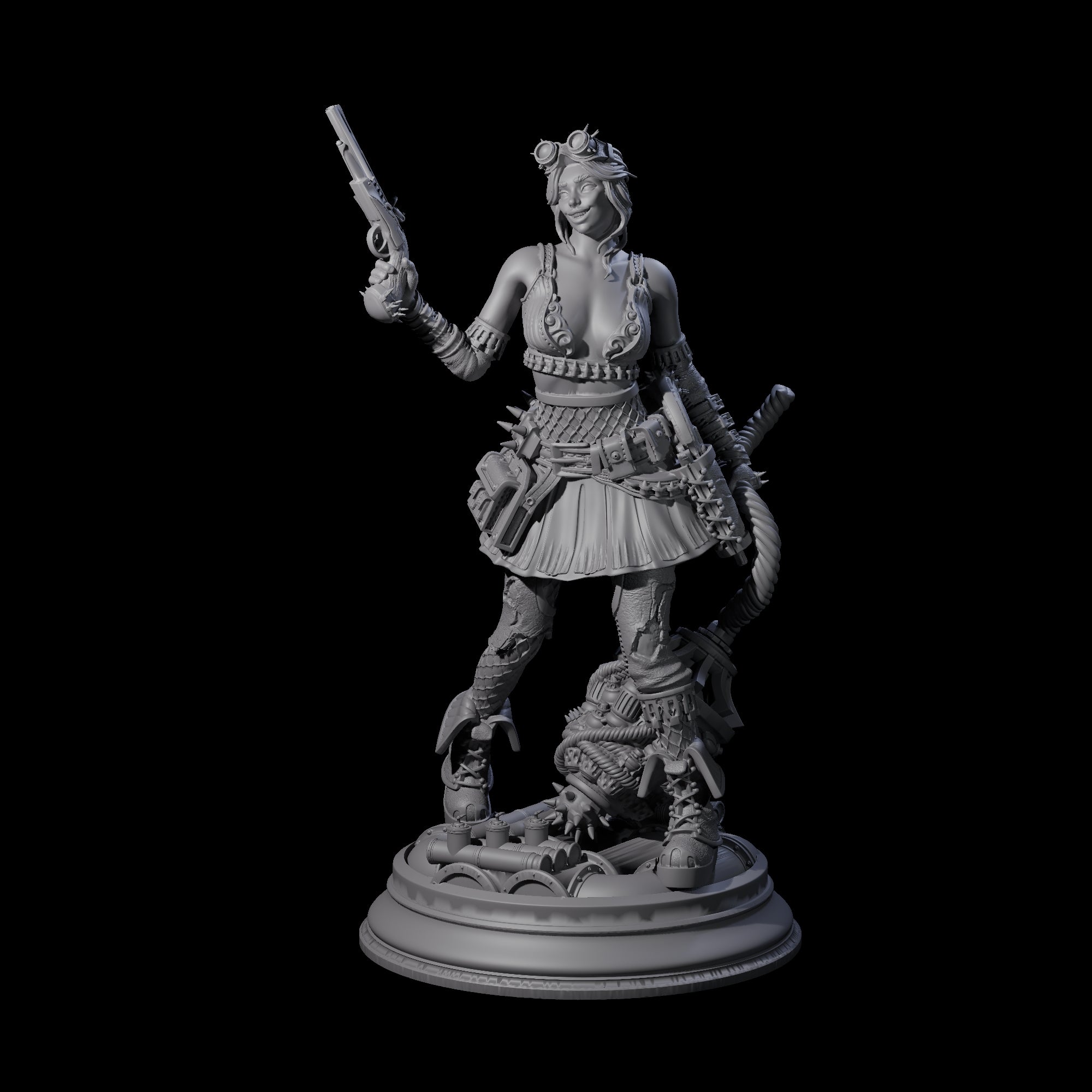 Whimsical Gunslinger Miniature for Dungeons and Dragons, Pathfinder or other TTRPGs