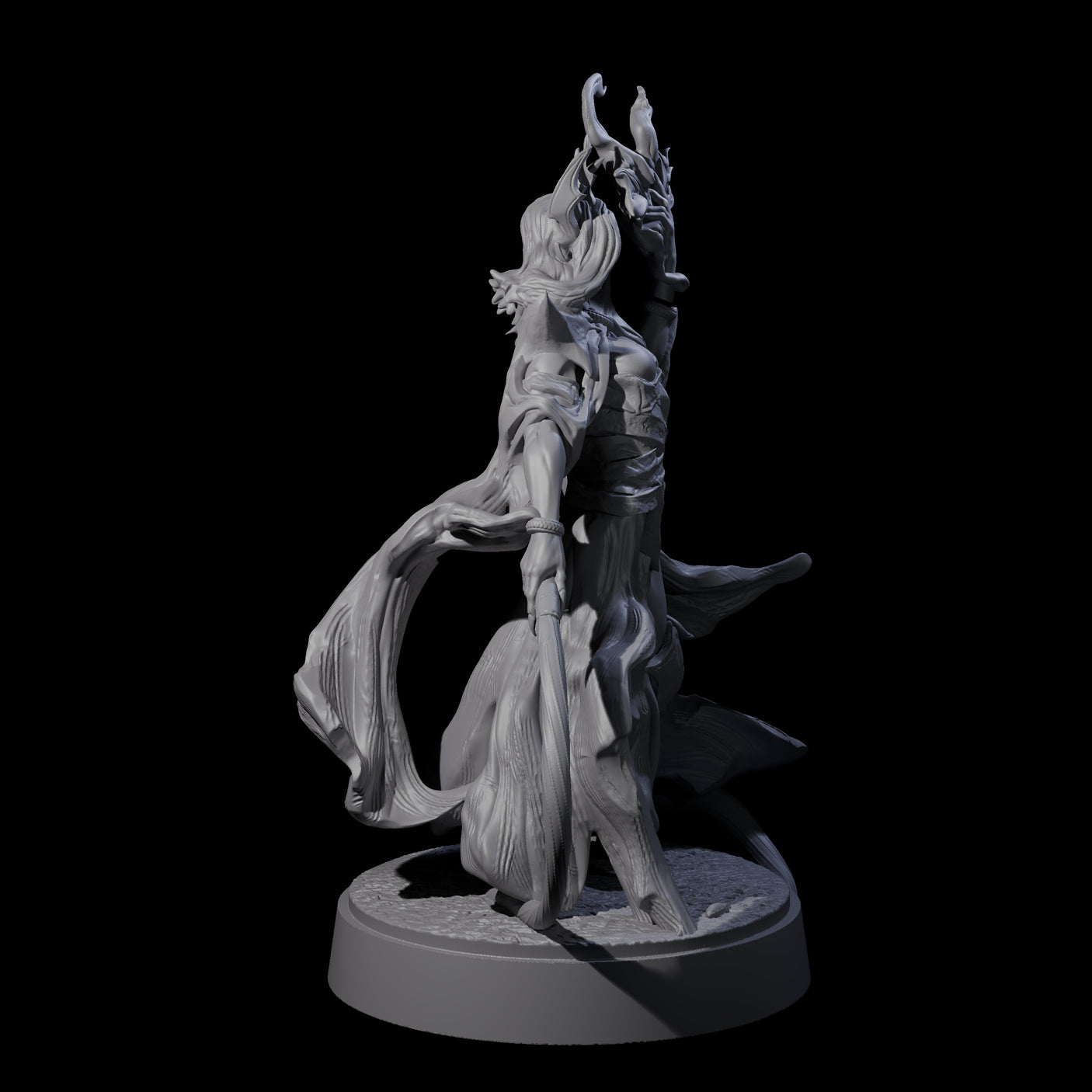 Whip Cracking Runeweaver Miniature for Dungeons and Dragons, Pathfinder or other TTRPGs
