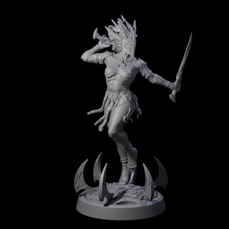 Whirling Human Blade Dancer Miniature for Dungeons and Dragons, Pathfinder or other TTRPGs