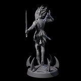Whirling Human Blade Dancer Miniature for Dungeons and Dragons, Pathfinder or other TTRPGs