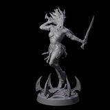 Whirling Human Blade Dancer Miniature for Dungeons and Dragons, Pathfinder or other TTRPGs