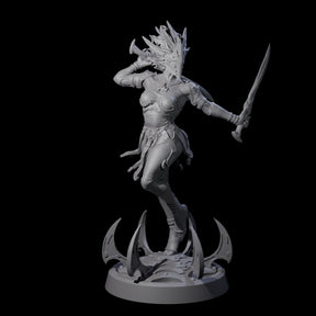 Whirling Human Blade Dancer Miniature for Dungeons and Dragons, Pathfinder or other TTRPGs