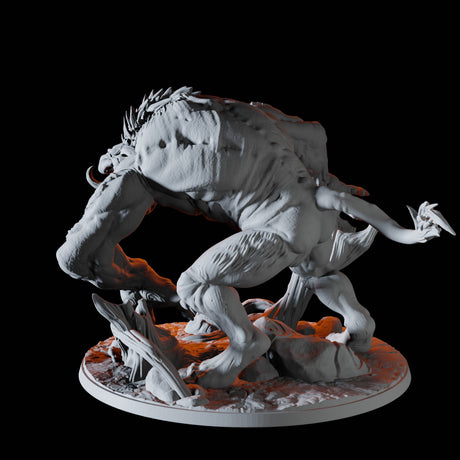 Wild Berserker Troll Miniature for Dungeons and Dragons, Pathfinder or other TTRPGs