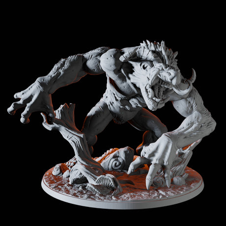 Wild Berserker Troll Miniature for Dungeons and Dragons, Pathfinder or other TTRPGs