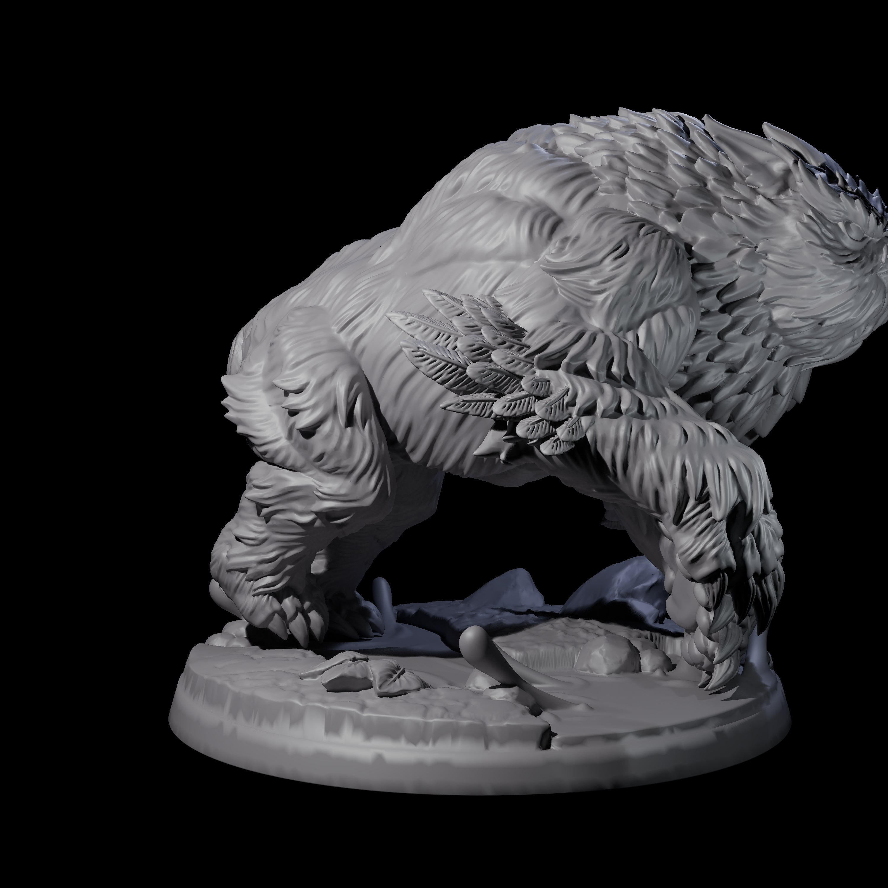 Wild Owlbear A Miniature for Dungeons and Dragons, Pathfinder or other TTRPGs