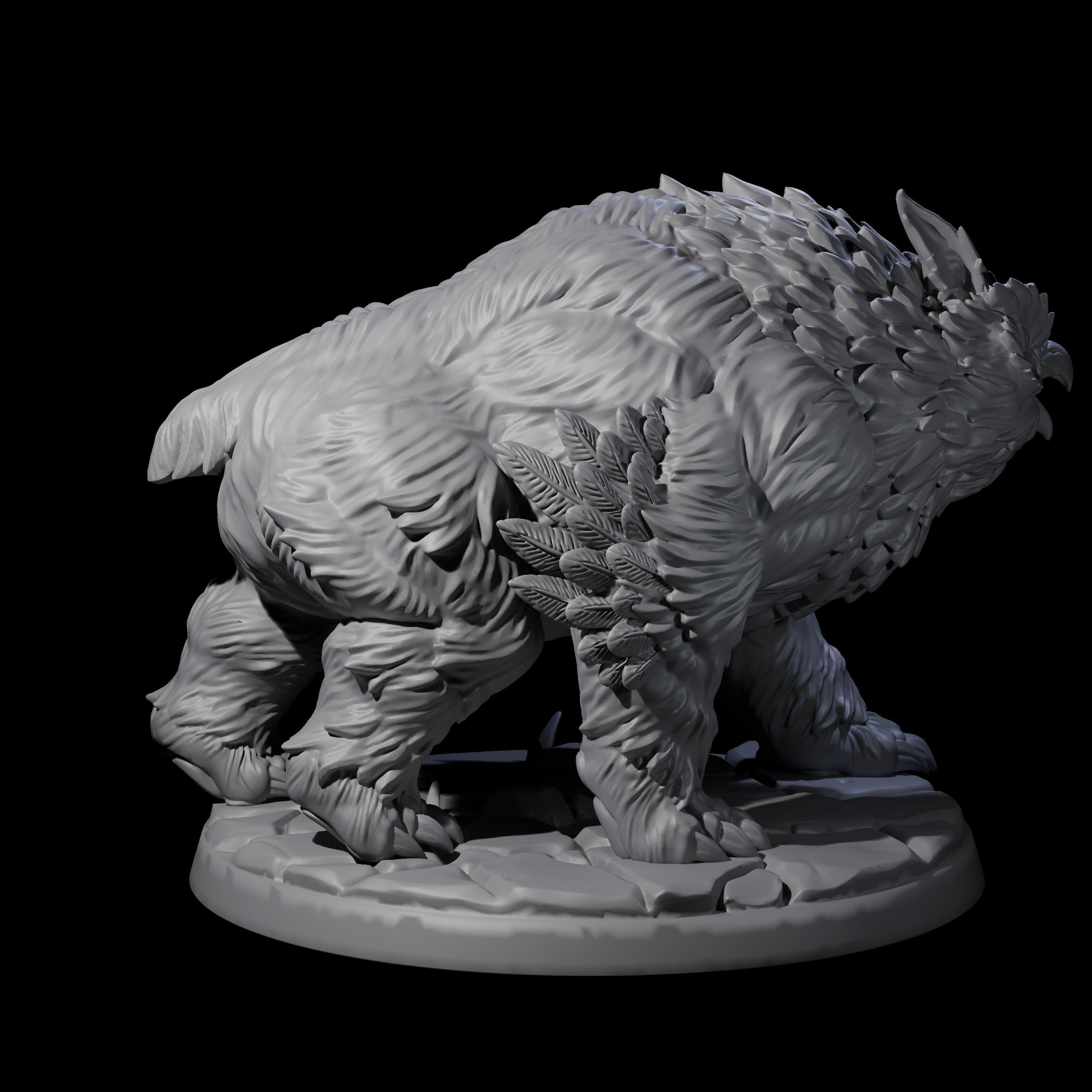 Wild Owlbear B Miniature for Dungeons and Dragons, Pathfinder or other TTRPGs