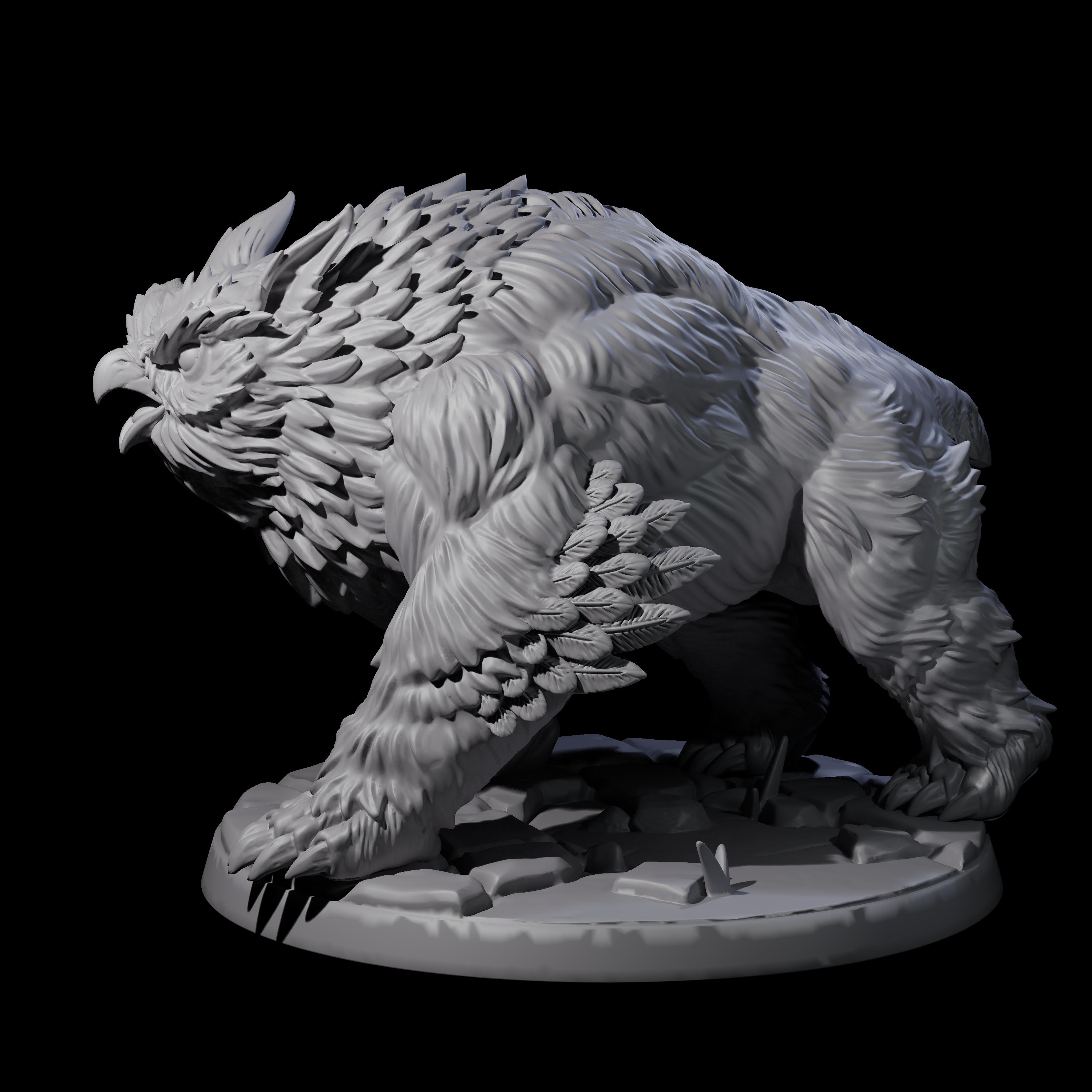 Wild Owlbear B Miniature for Dungeons and Dragons, Pathfinder or other TTRPGs