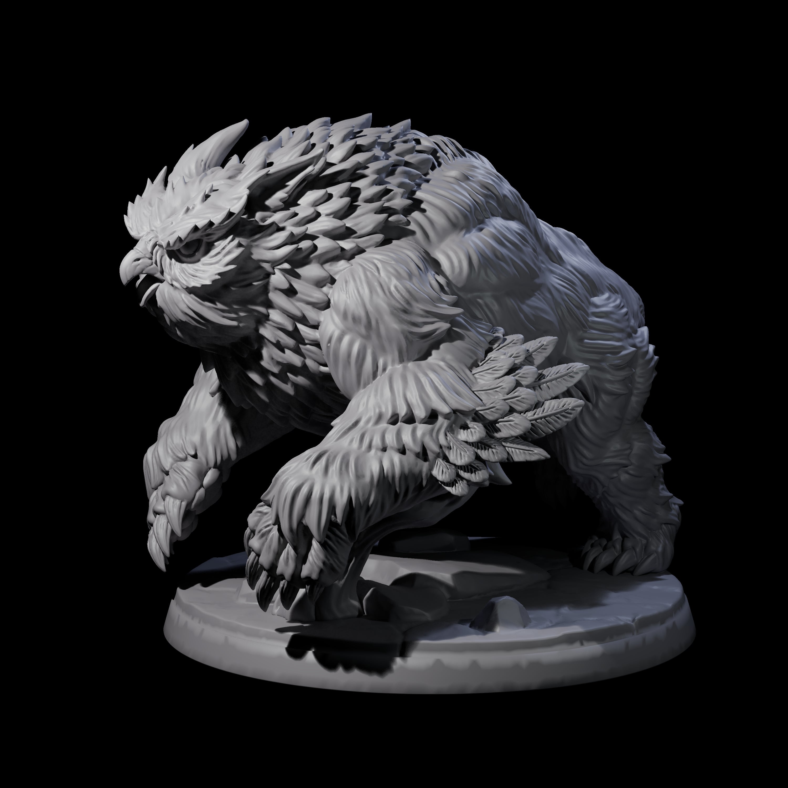 Wild Owlbear C Miniature for Dungeons and Dragons, Pathfinder or other TTRPGs