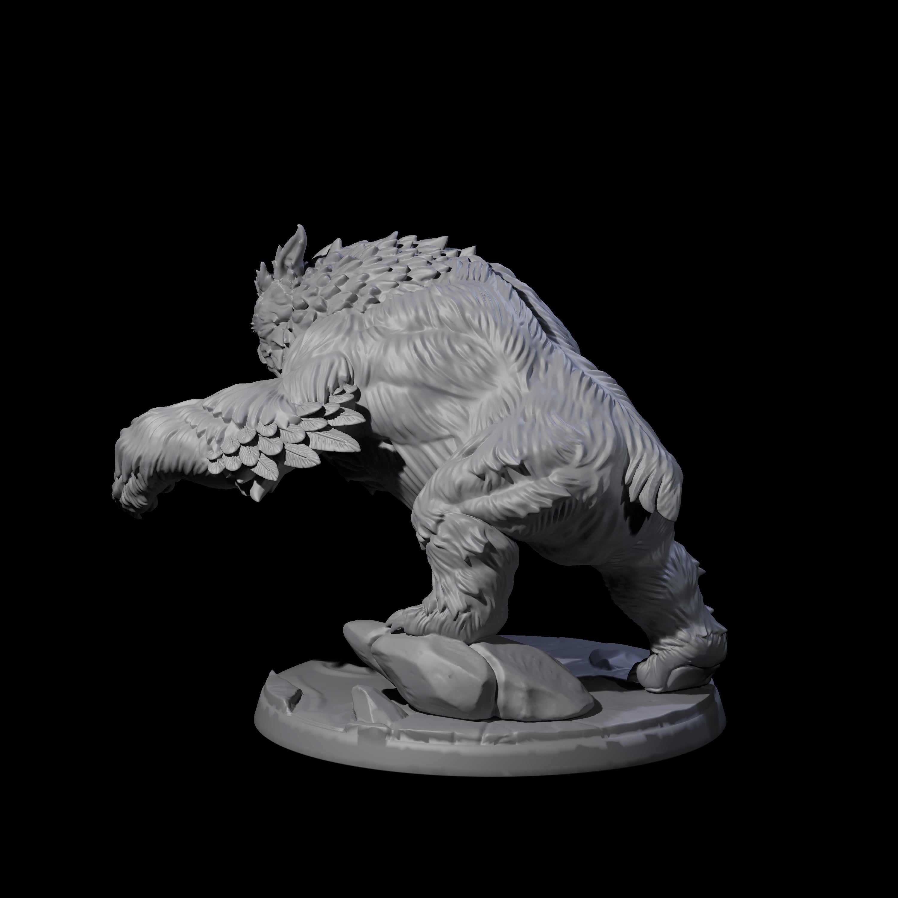 Wild Owlbear D Miniature for Dungeons and Dragons, Pathfinder or other TTRPGs