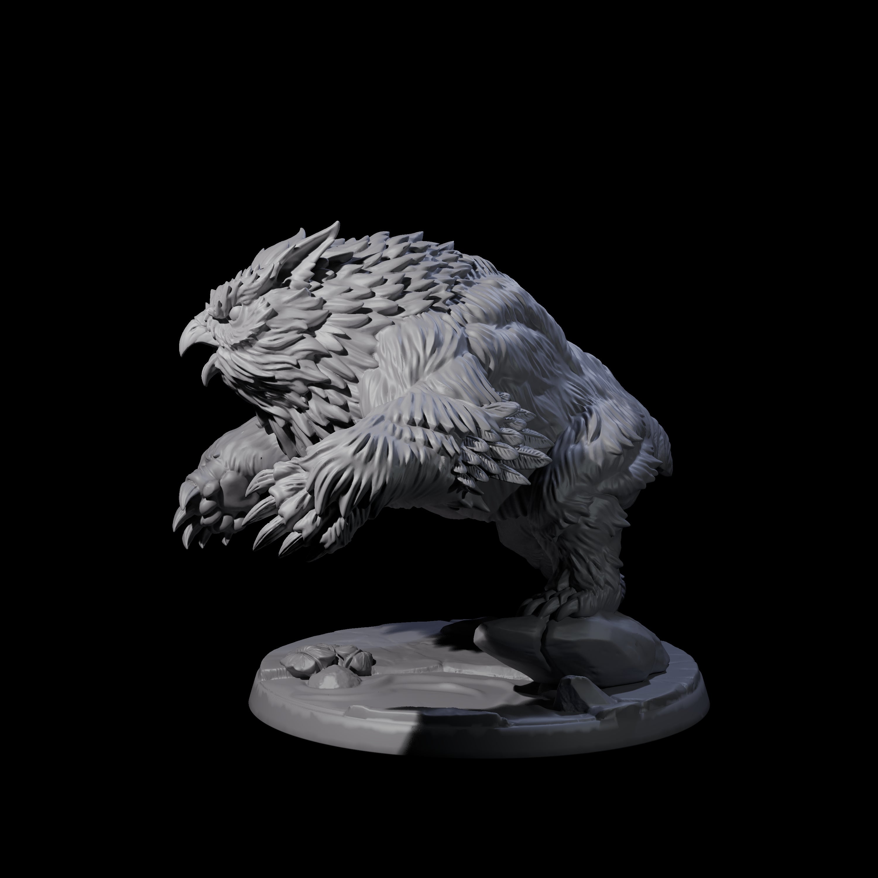 Wild Owlbear D Miniature for Dungeons and Dragons, Pathfinder or other TTRPGs