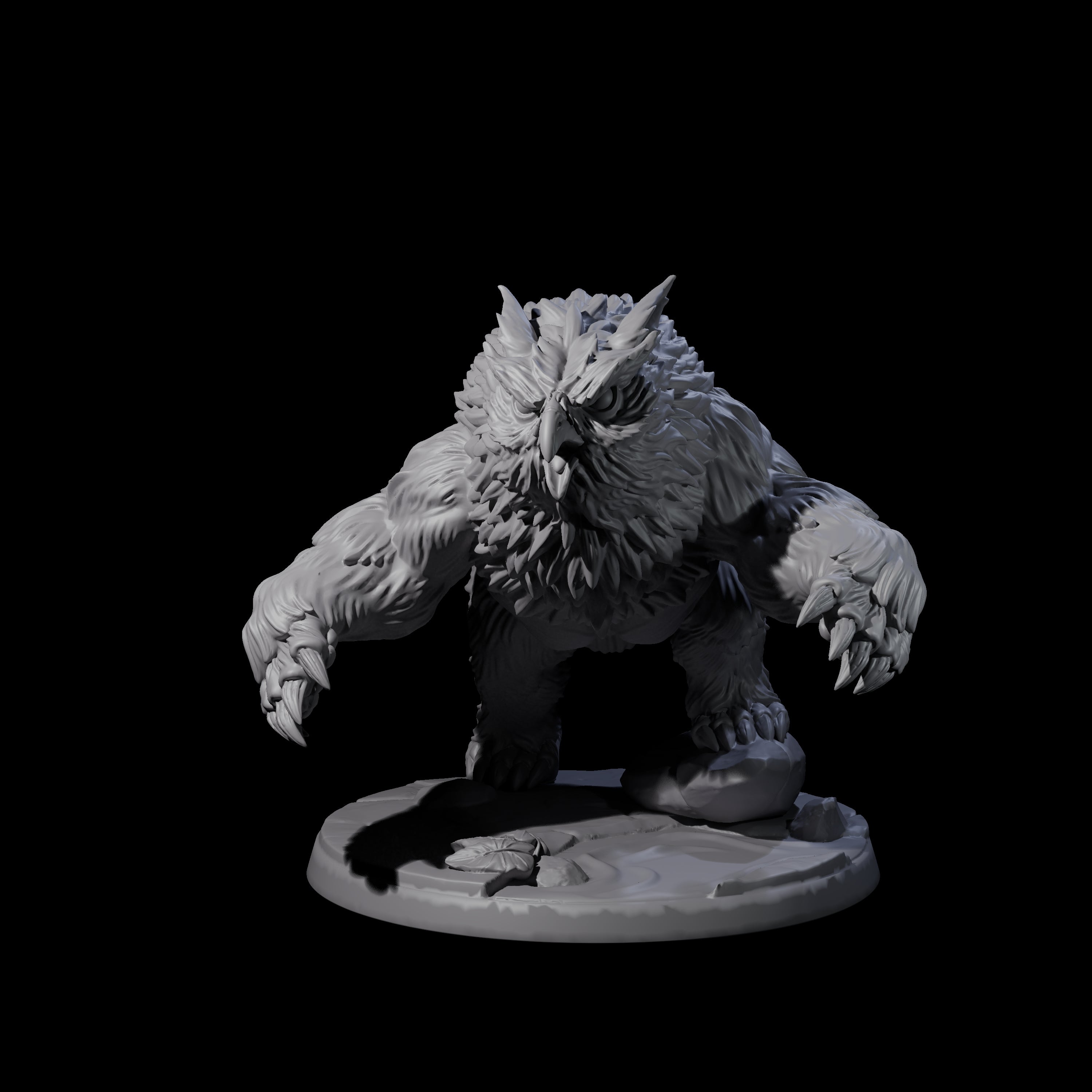 Wild Owlbear D Miniature for Dungeons and Dragons, Pathfinder or other TTRPGs