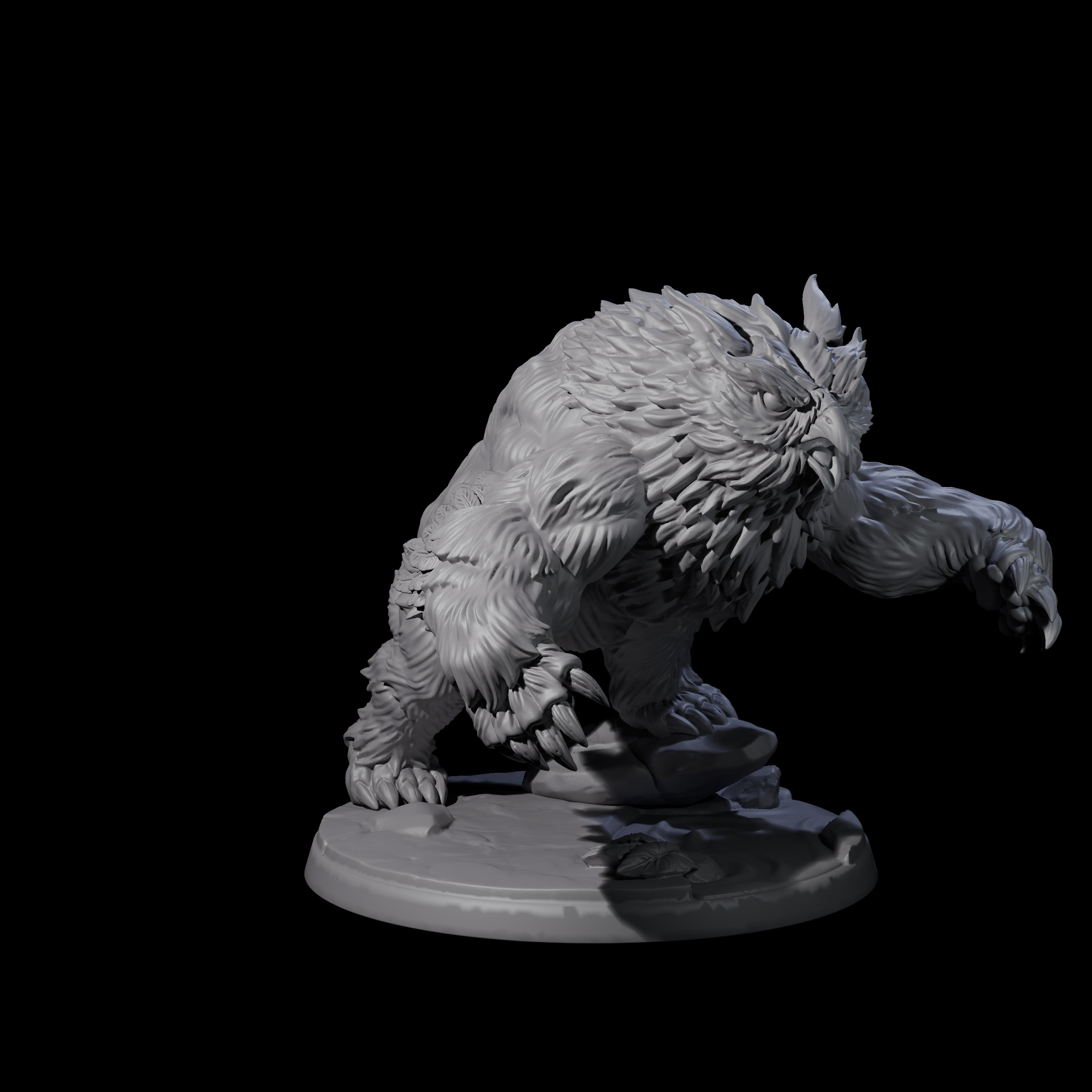 Wild Owlbear D Miniature for Dungeons and Dragons, Pathfinder or other TTRPGs