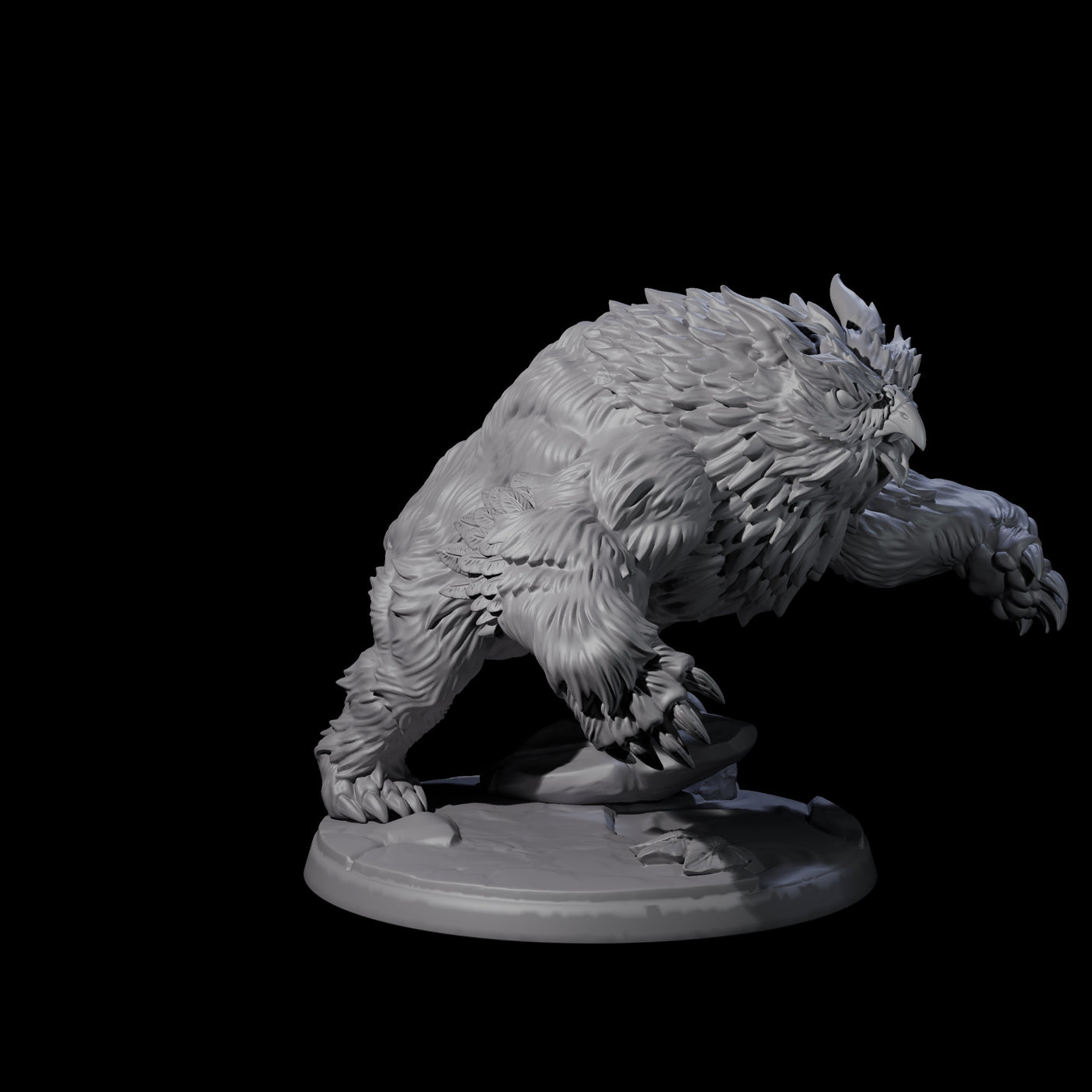 Wild Owlbear D Miniature for Dungeons and Dragons, Pathfinder or other TTRPGs