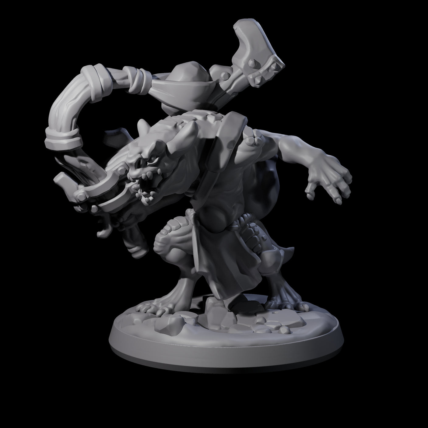 Wild Raging Kobold A Miniature for Dungeons and Dragons, Pathfinder or other TTRPGs