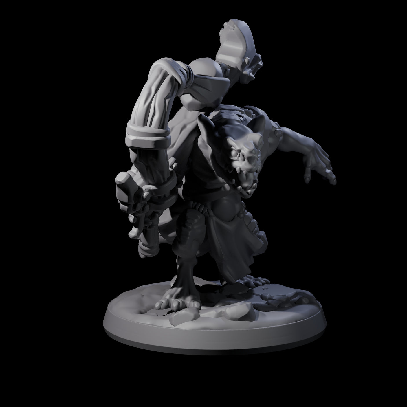 Wild Raging Kobold A Miniature for Dungeons and Dragons, Pathfinder or other TTRPGs