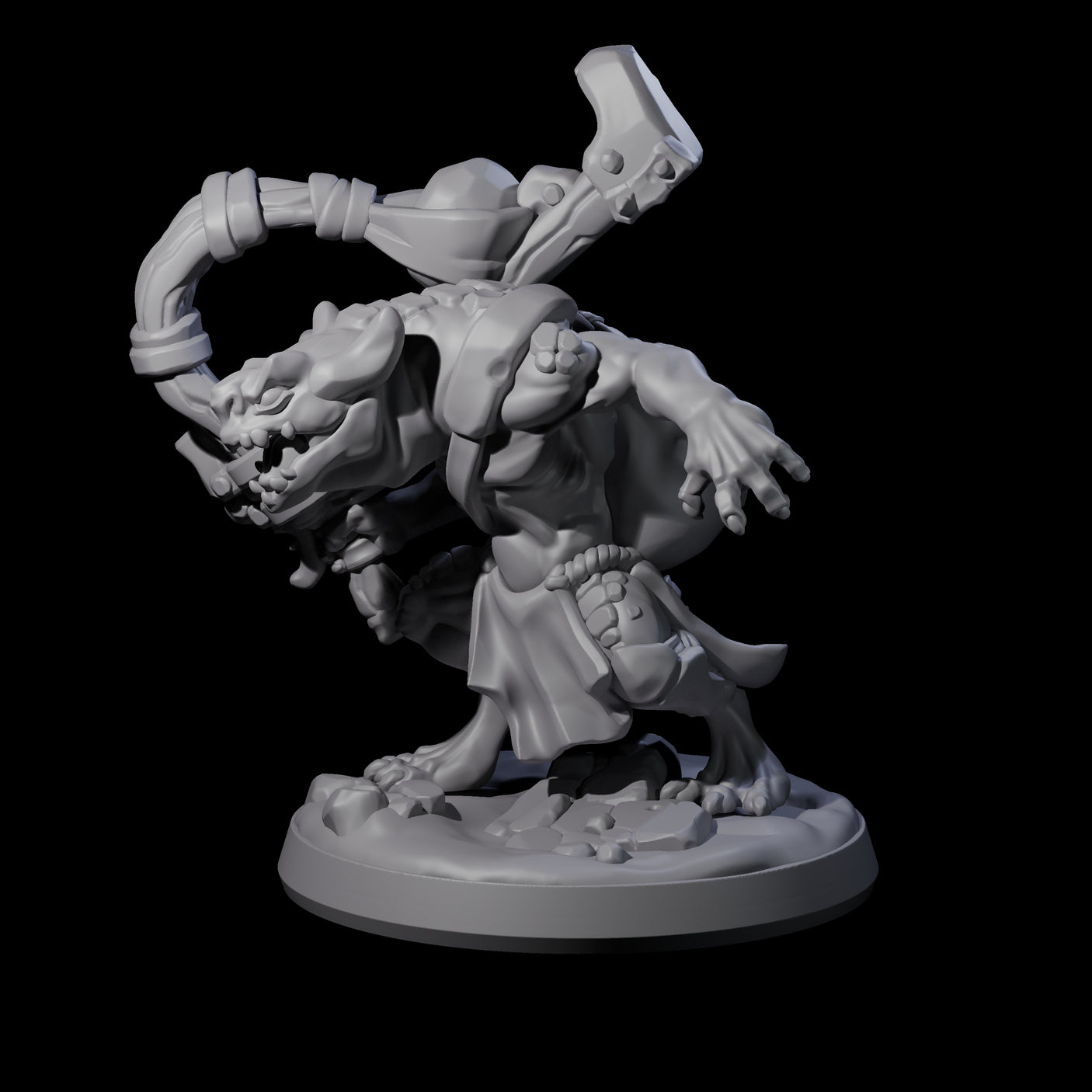 Wild Raging Kobold A Miniature for Dungeons and Dragons, Pathfinder or other TTRPGs
