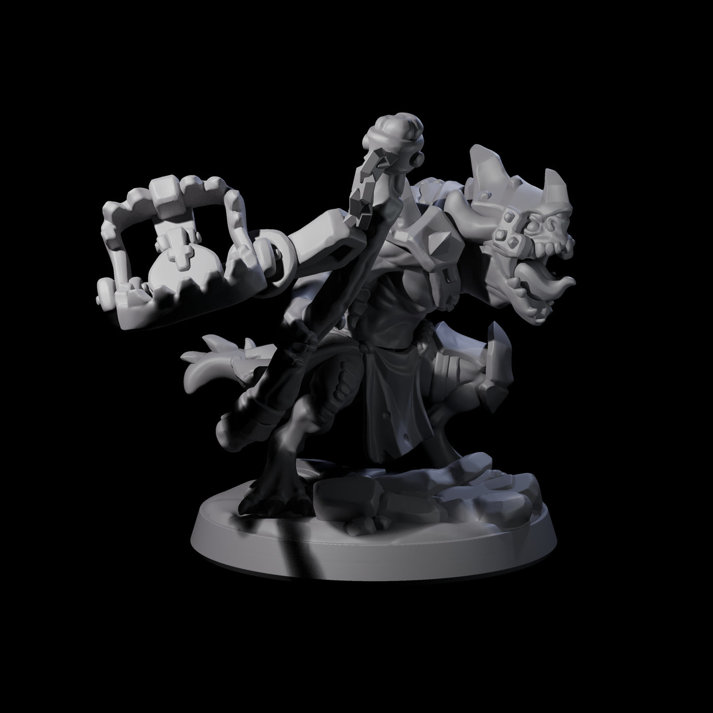 Wild Raging Kobold B Miniature for Dungeons and Dragons, Pathfinder or other TTRPGs