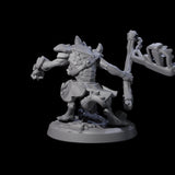 Wild Raging Kobold B Miniature for Dungeons and Dragons, Pathfinder or other TTRPGs