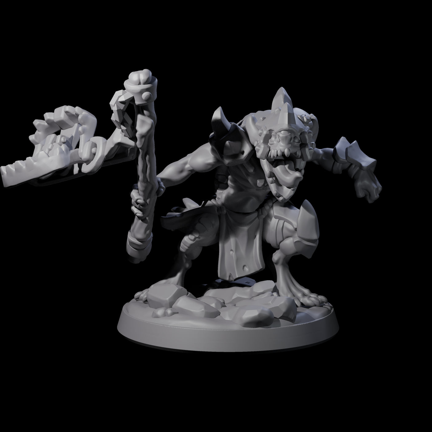 Wild Raging Kobold B Miniature for Dungeons and Dragons, Pathfinder or other TTRPGs