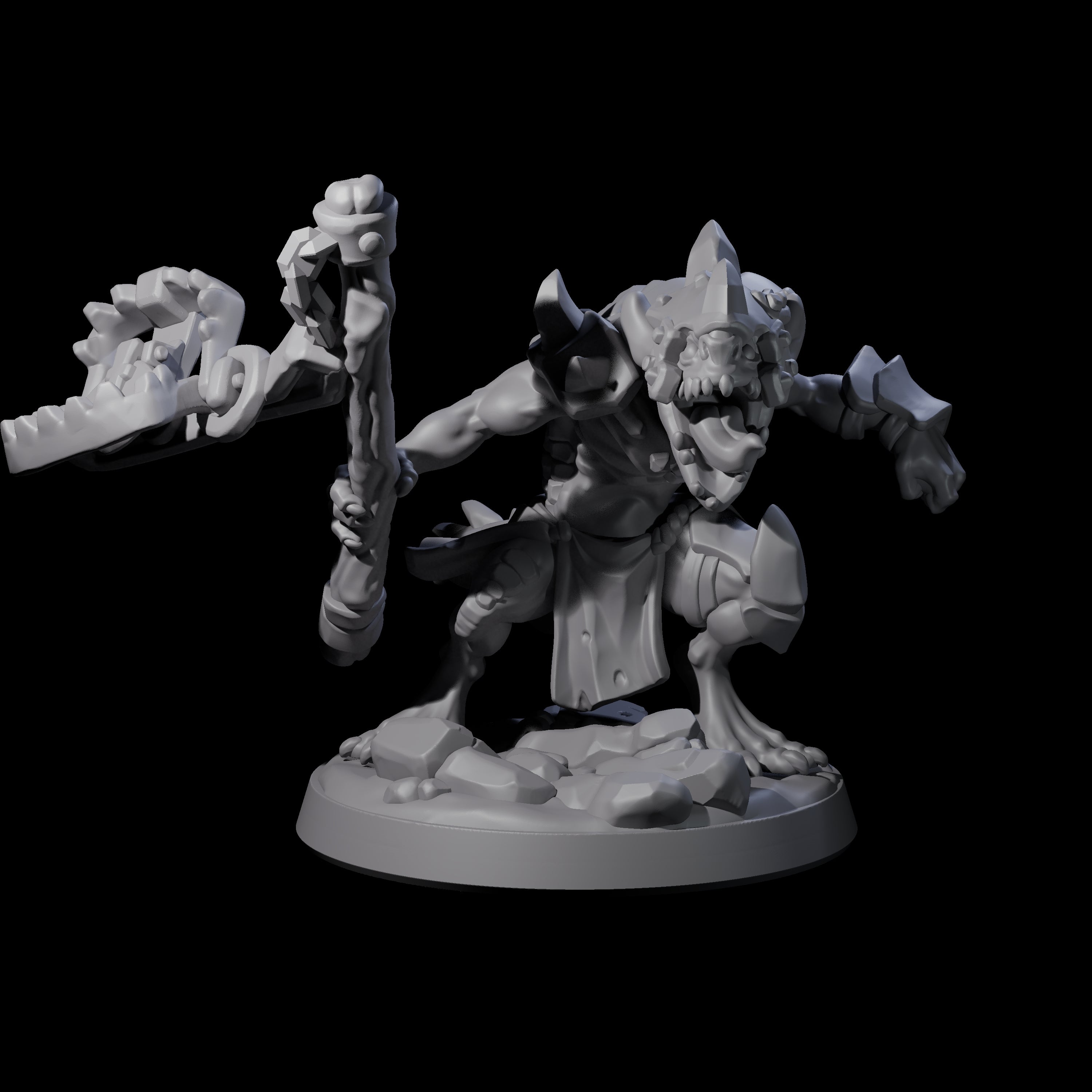 Wild Raging Kobold B Miniature for Dungeons and Dragons, Pathfinder or other TTRPGs